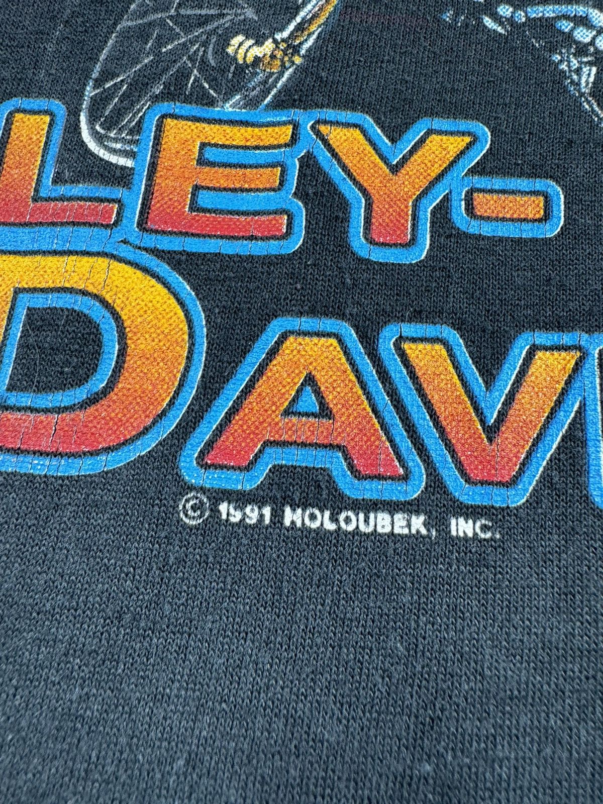 Harley Davidson 1991 Harley Davidson Holoubek Born in the USA Eagle T Shirt Size US XL / EU 56 / 4 - 9 Thumbnail