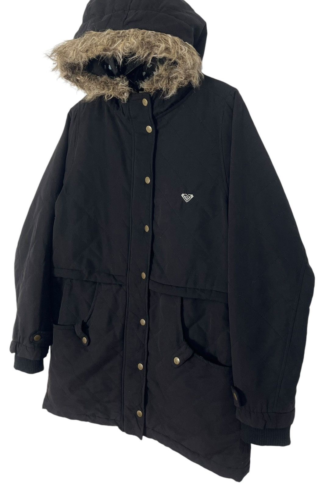 Quiksilver Vintage Roxy Quilted Sherpa Jacket Size L / US 10 / IT 46 - 1 Thumbnail