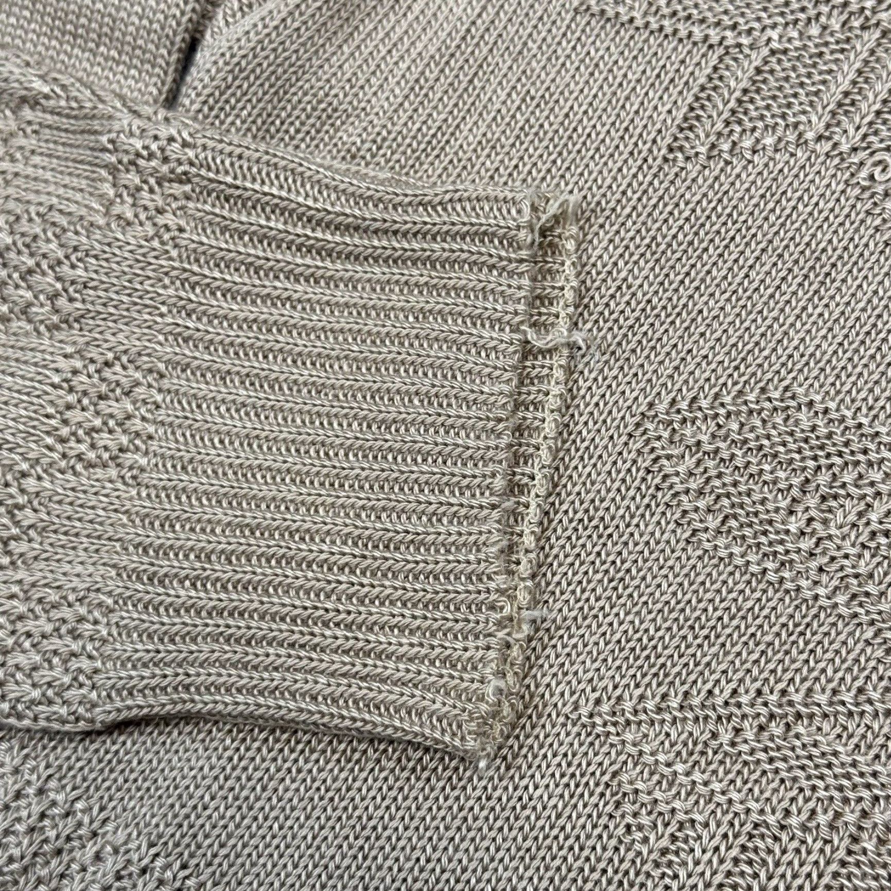 Vintage VTG 80S COLLEGE POINT WOMENS GEOMETRIC MOCK NECK KHAKI SWEATER ACRYLIC USA S/M (But must be rearranged, no extra text). Size S / US 4 / IT 40 - 6 Thumbnail
