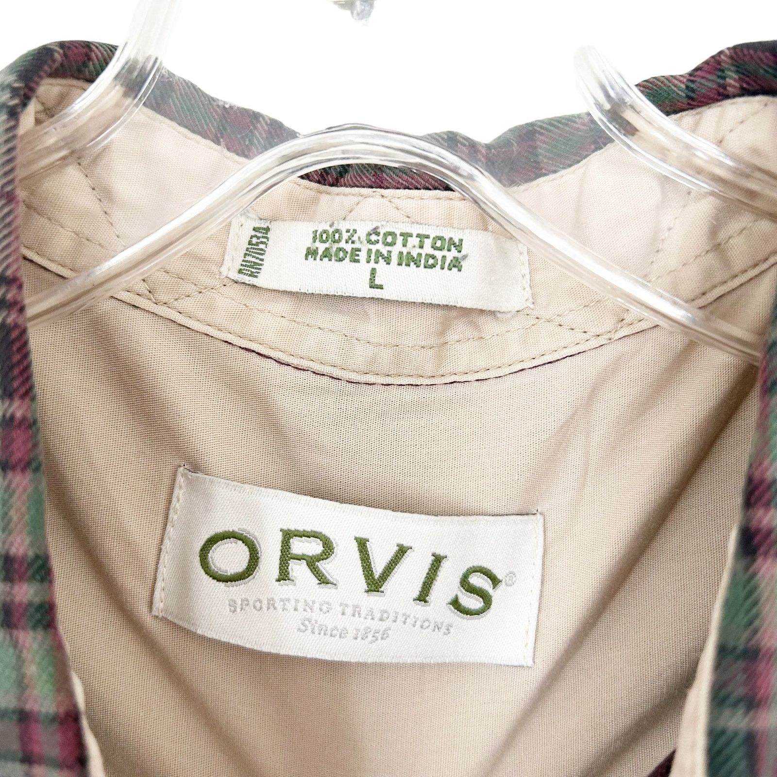 Orvis Orvis Brown Plaid Long Sleeve Button Down Sz L Size US L / EU 52-54 / 3 - 2 Thumbnail