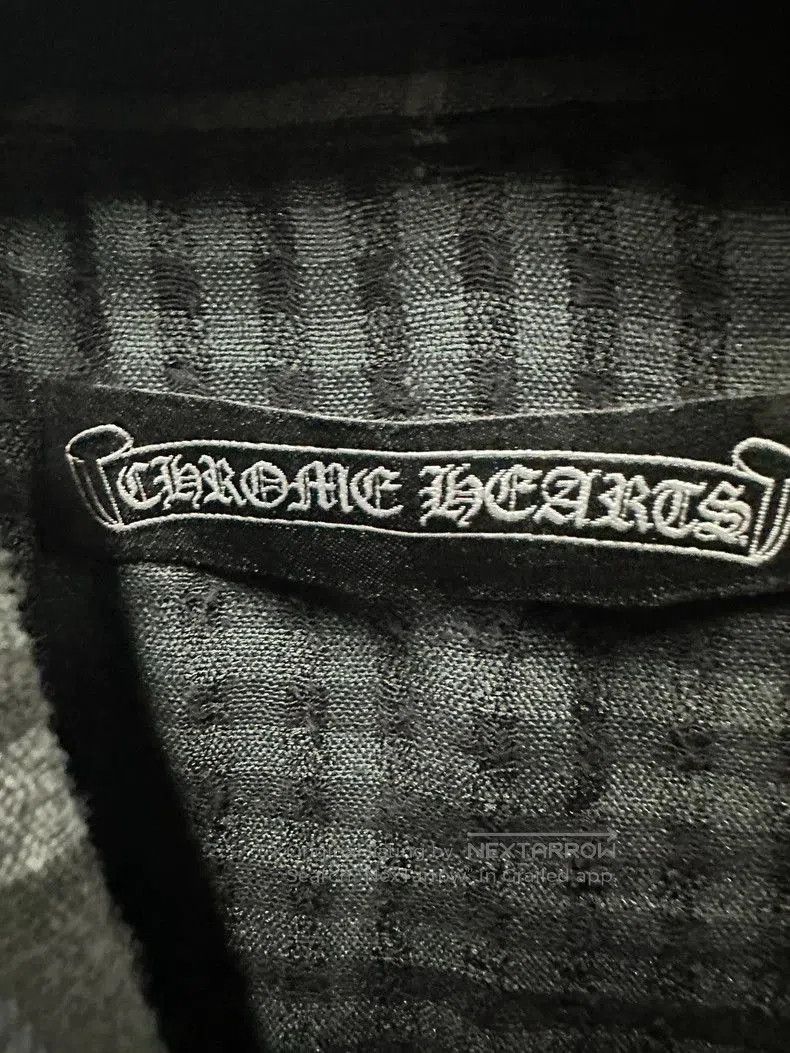 Chrome Hearts Chrome Hearts Plaid Leather Trim Shirt Jacket. Size US L / EU 52-54 / 3 - 5 Thumbnail