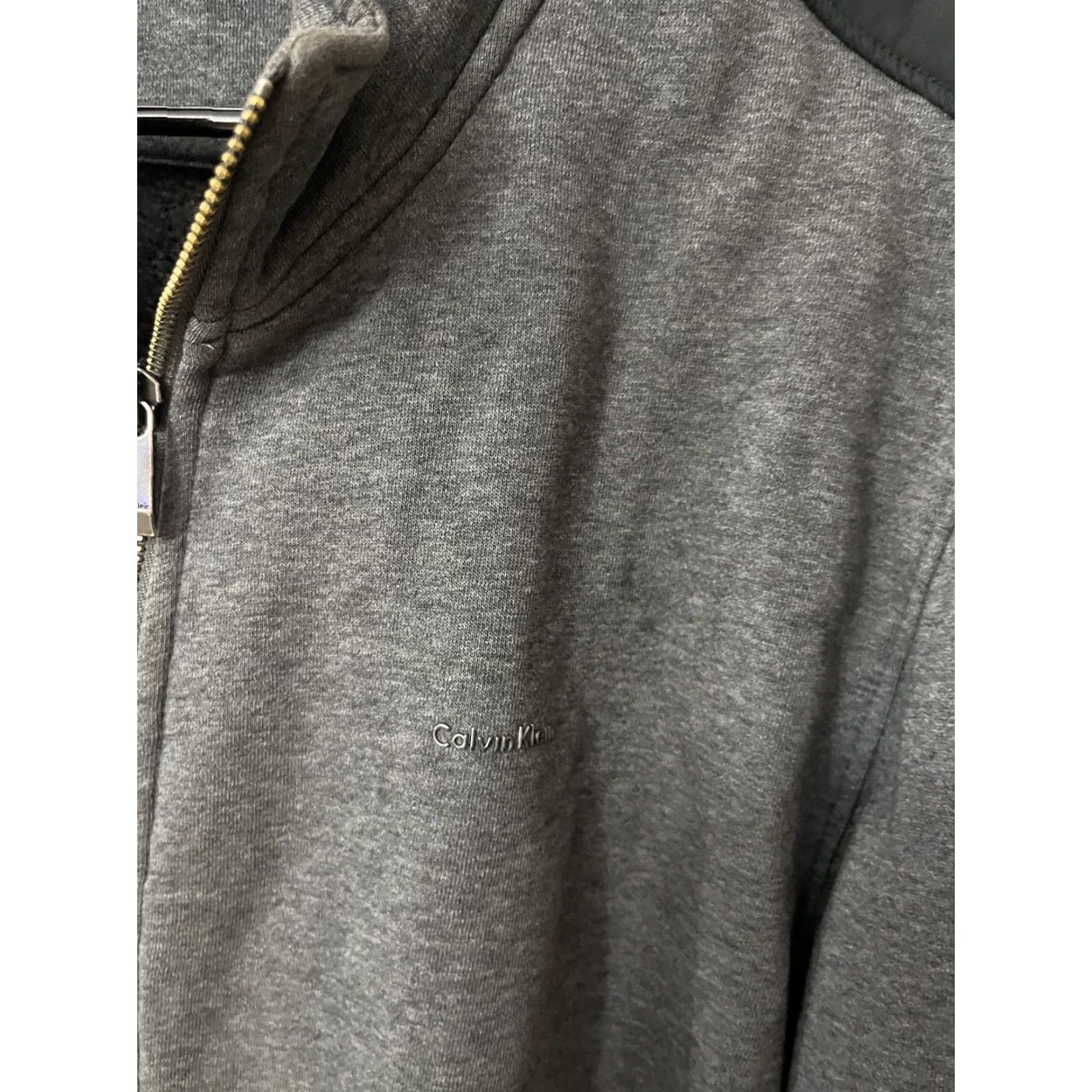 Calvin Klein Calvin Klein Mens Full Zip Long Sleeve Fleece Jacket Gray L Size US L / EU 52-54 / 3 - 2 Thumbnail