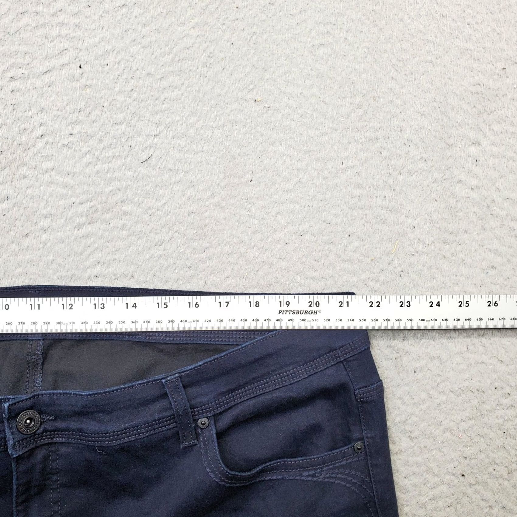 Vintage Style&co. Jeans Womens 22W Blue Flat Front Straight Leg Stretch High Waist Jeans Size 40" / US 18 - 6 Thumbnail