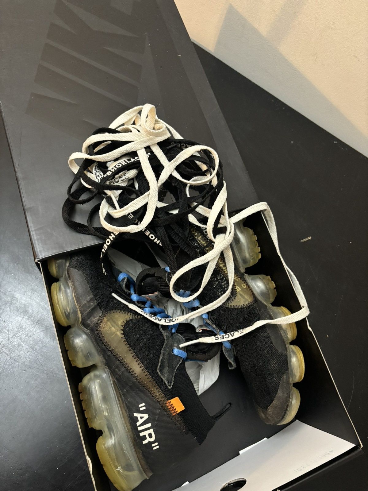 Nike × Off-White Nike Off White Air VaporMax Black 2018 Size US 10.5 / EU 43-44 - 10 Thumbnail