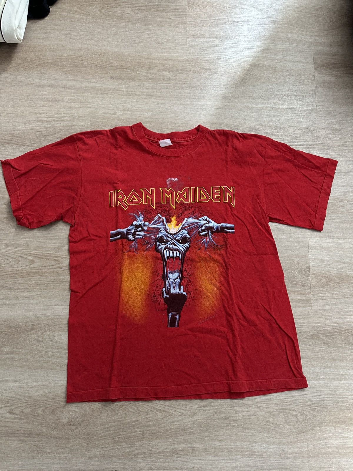 Iron Maiden Rare Red Vintage T-Shirt 1993 A real dead one