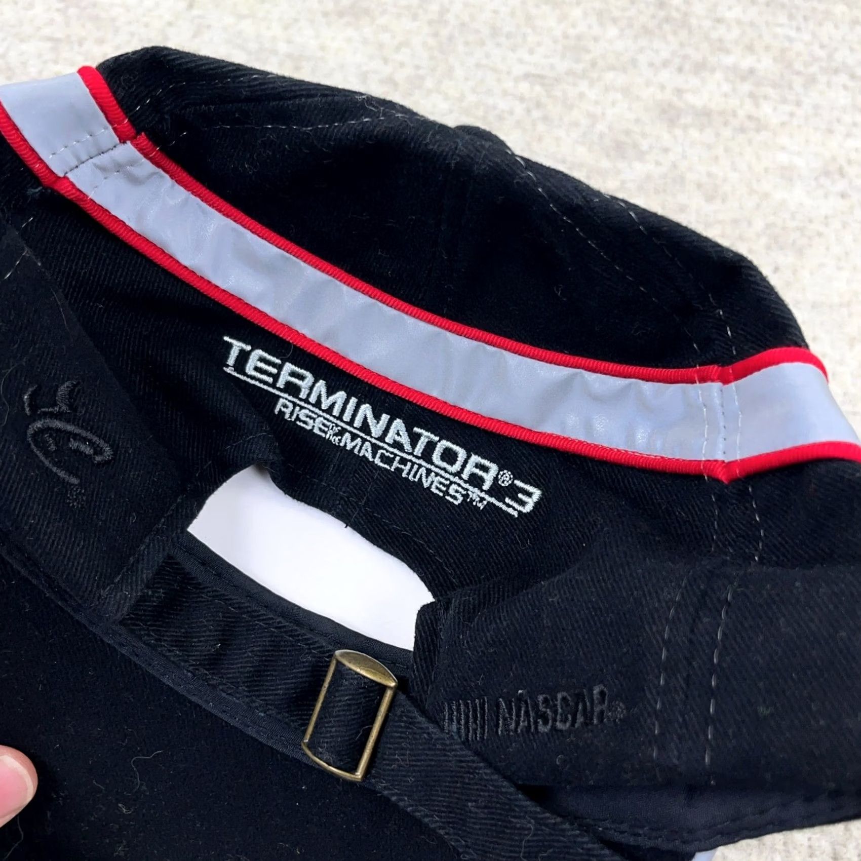 Chase Authentics VINTAGE Terminator 3 Movie Promo Nascar Darrel Waltrip T3 Strap Back Hat Cap Size ONE SIZE - 7 Thumbnail