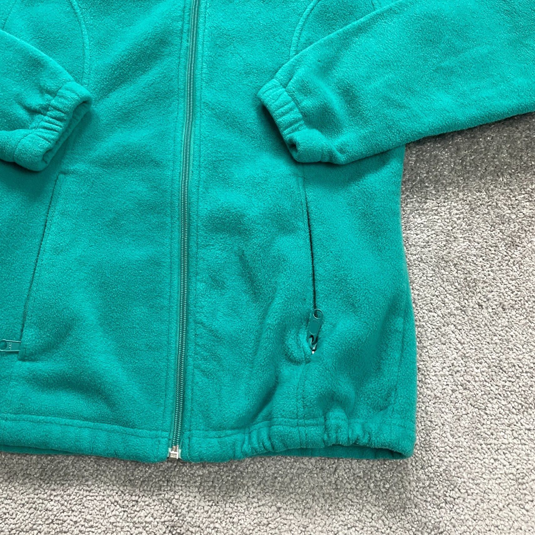 Vintage Columbia Benton Springs Fleece Jacket Women Medium Green Full Zip Outdoor Hiking Jacket Size M / US 6-8 / IT 42-44 - 3 Thumbnail