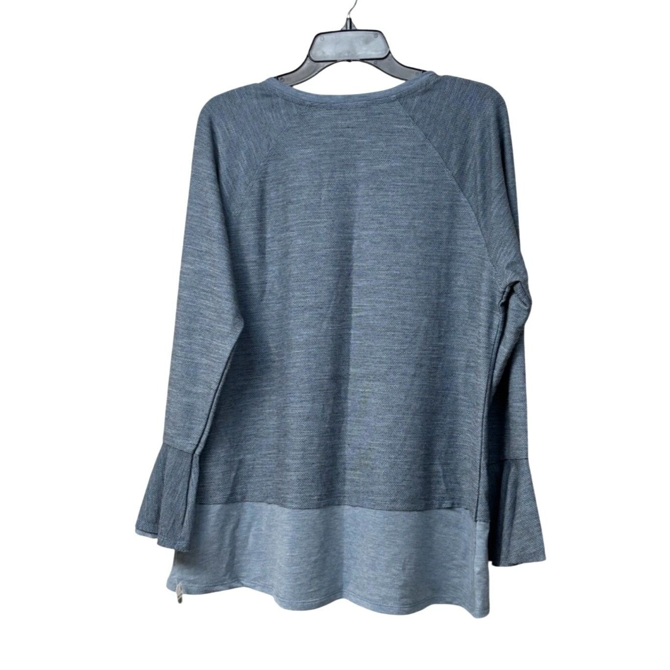 Style & Co Style & Co X-Front Bell-Sleeve Top, Steel Blue, Sz. L Size L / US 10 / IT 46 - 3 Thumbnail