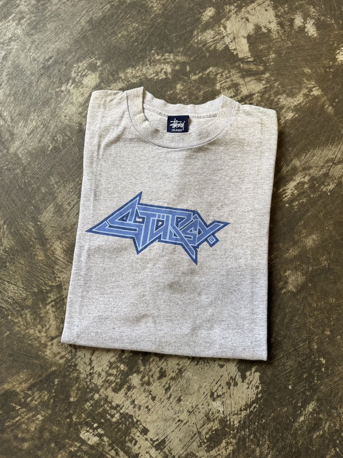 Stussy VINTAGE 90’S STUSSY ANTHRAX LOGO GREY T SHIRT Size US XL / EU 56 / 4 - 1 Thumbnail