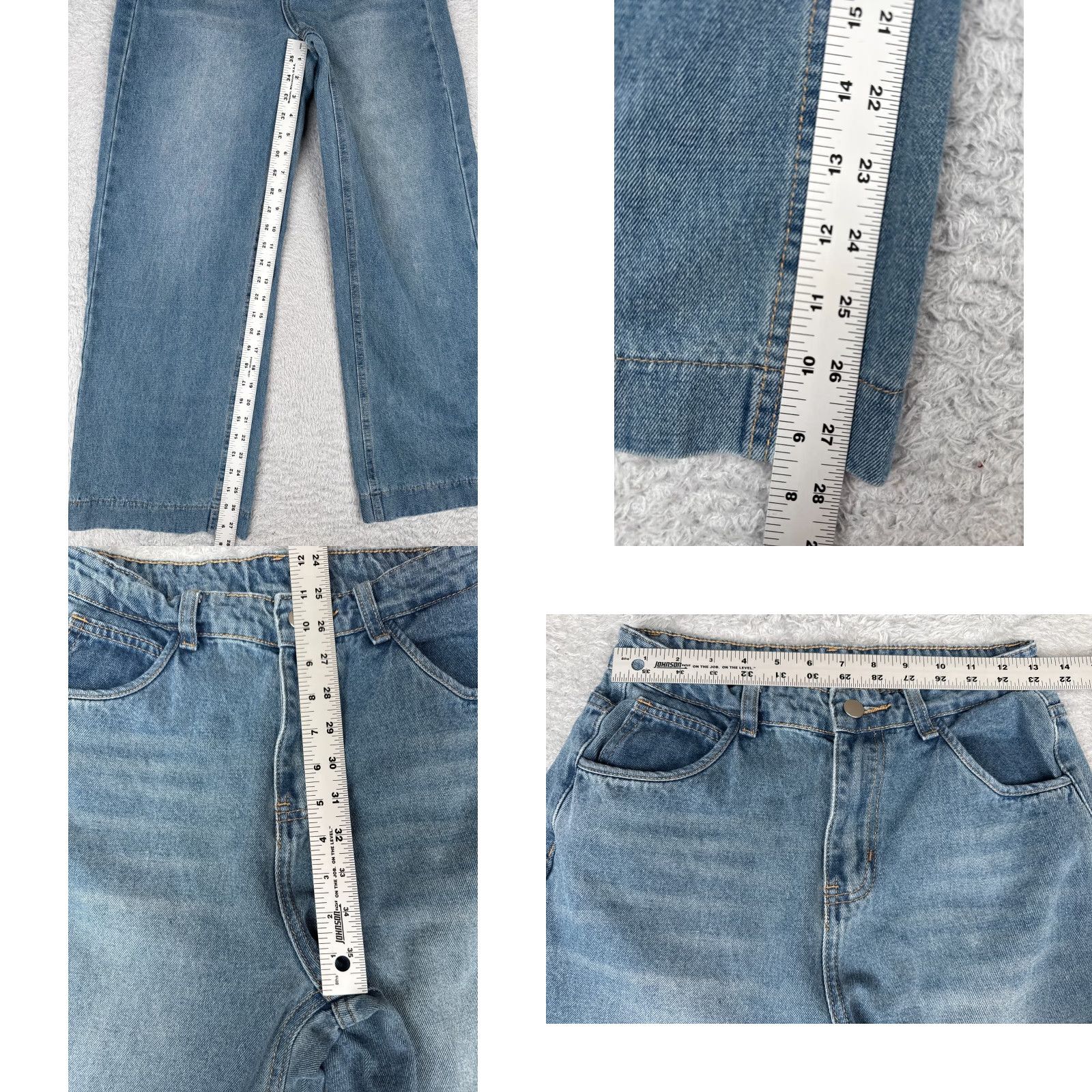 Madewell Madewell Jeans Women 26 Blue Denim Wide-Leg High Rise 26x28 Medium Wash Cotton Blend Womens Size 26" / US 2 / IT 38 - 8 Thumbnail