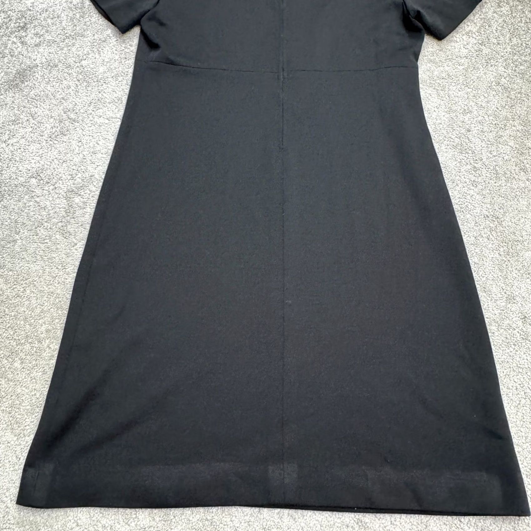 Vintage VINTAGE Lady Mendel Knits Of Distinction Shift Dress Womens XL Black Midi Short Sleeve Crew Neck Knit Casual Solid 60s Theme Size XL / US 12-14 / IT 48-50 - 3 Thumbnail