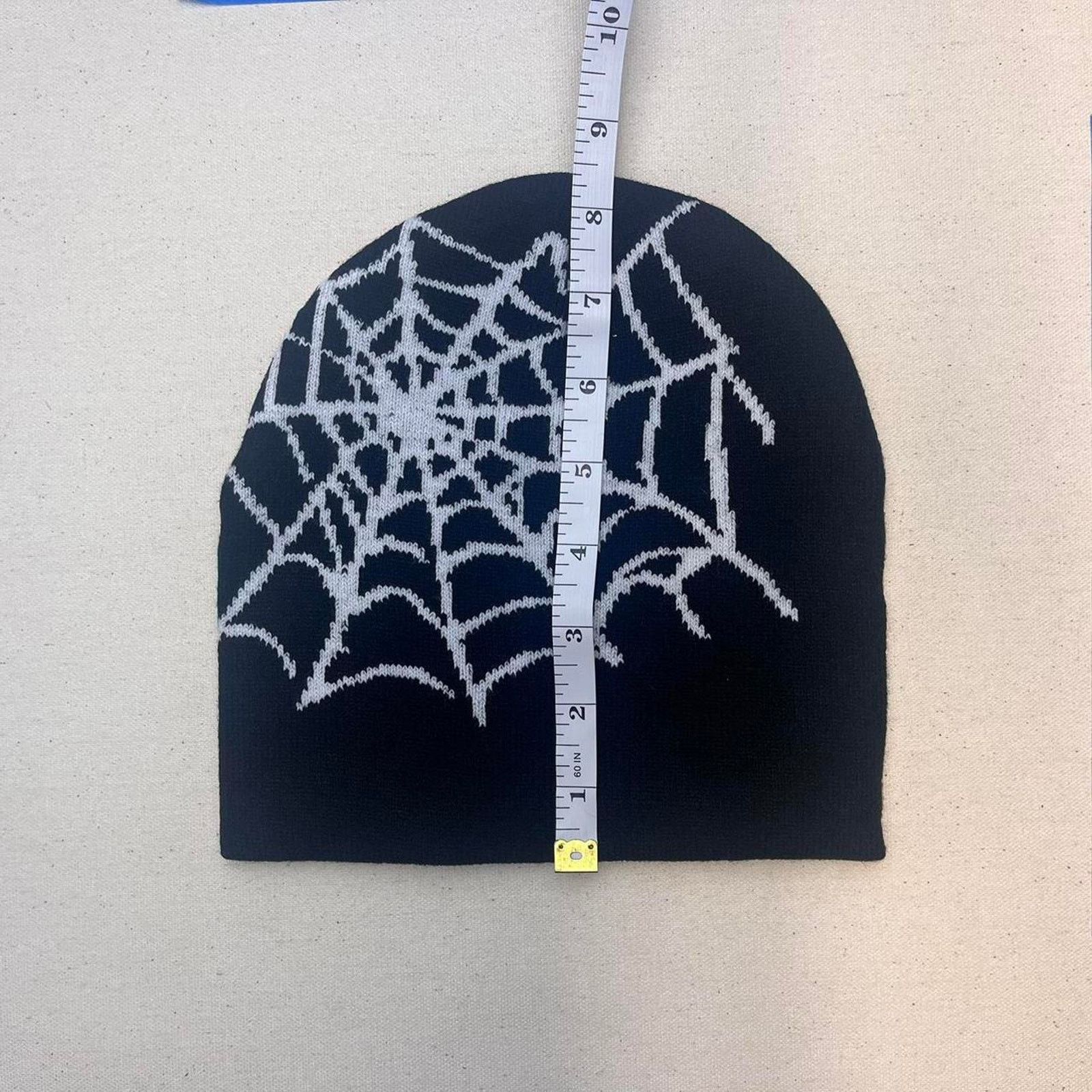 Vintage Y2k 2000s grunge gothic spiderweb beanie Size ONE SIZE - 3 Thumbnail