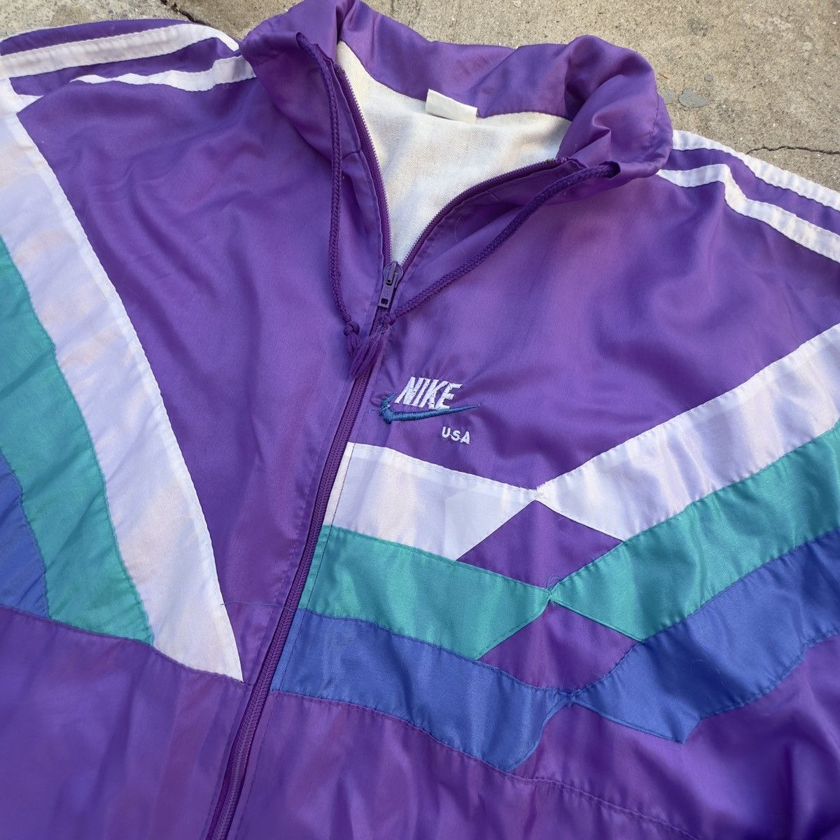 Nike × Vintage Nike USA vintage sport track jacket 80s Size US M / EU 48-50 / 2 - 2 Thumbnail