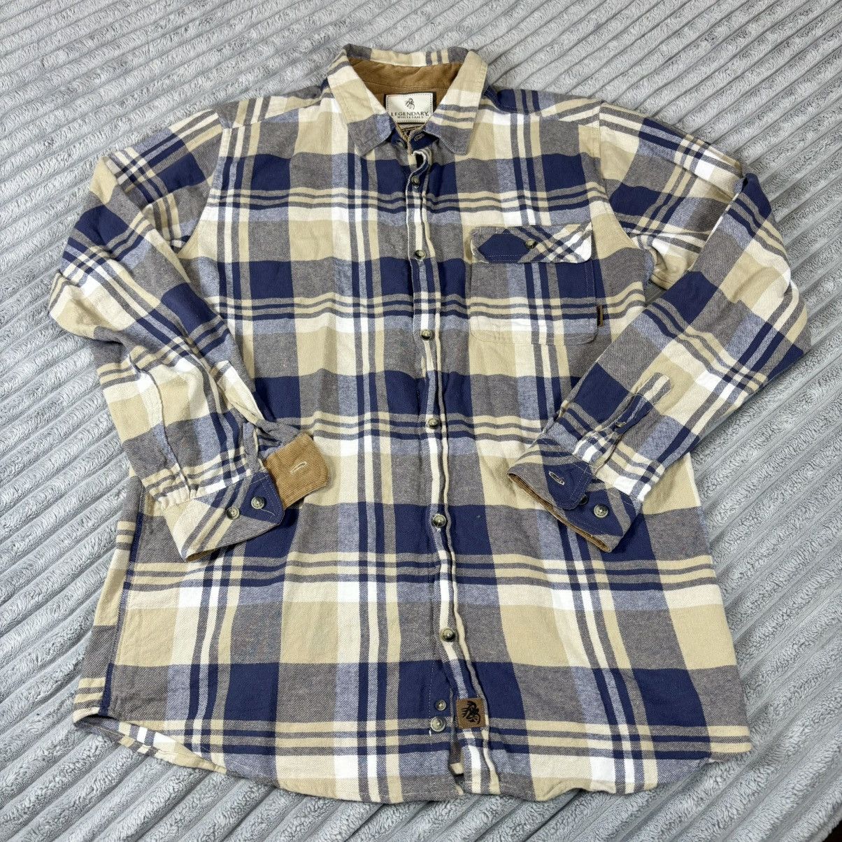 Other Legendary Whitetails Flannel Shirt Men Large Tall Blue Plaid Size US L / EU 52-54 / 3 - 1 Thumbnail