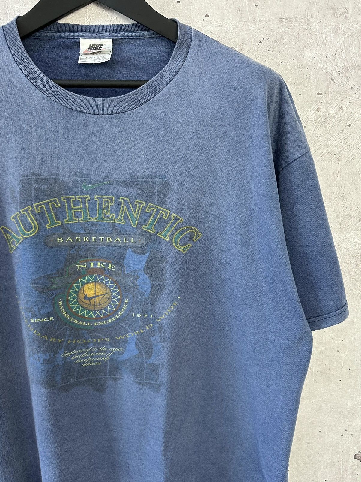 Nike Y2K Nike Vintage Authentic Basketball USA Destroyed Tee Size US XL / EU 56 / 4 - 3 Thumbnail