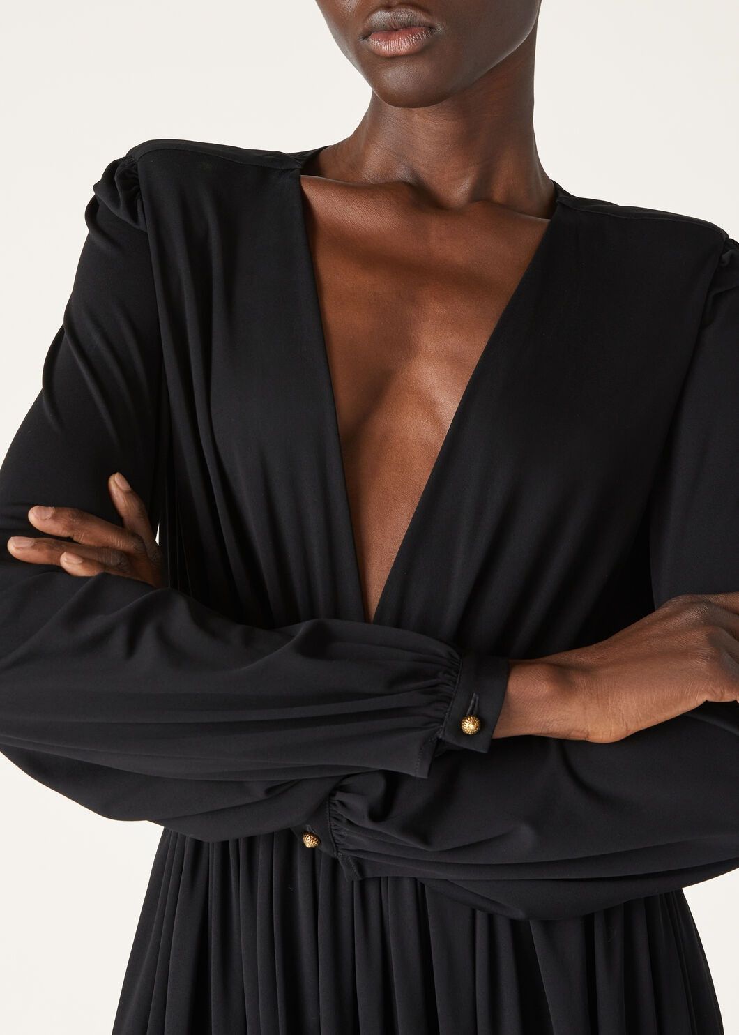 Loro Piana o1srvl11e0825 FAO2409 Bianca Maxi Dress in Black Size XS / US 0-2 / IT 36-38 - 3 Thumbnail