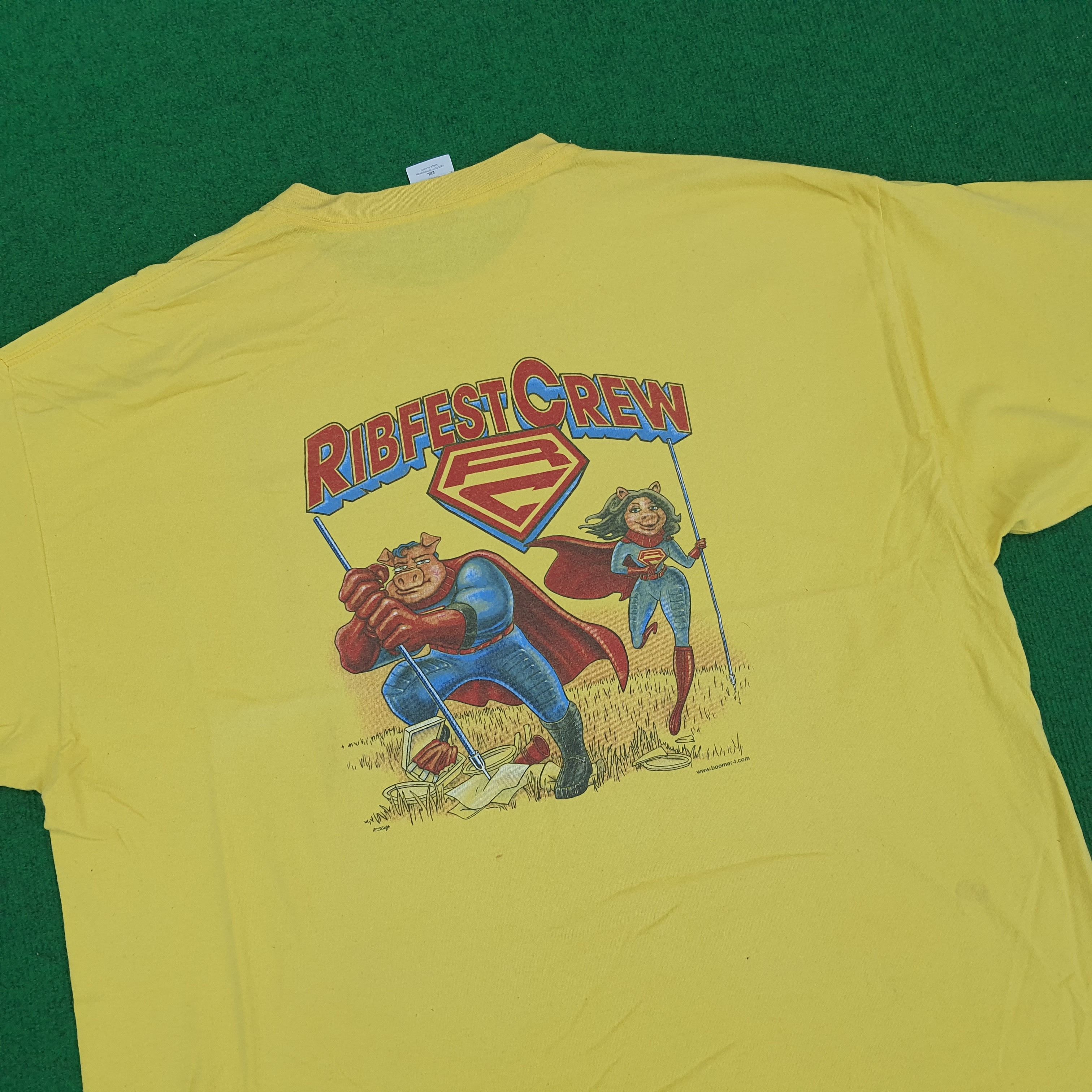Other Vintage Ribfest Crew Superman Parody T-shirt Size US XXL / EU 58 / 5 - 2 Thumbnail