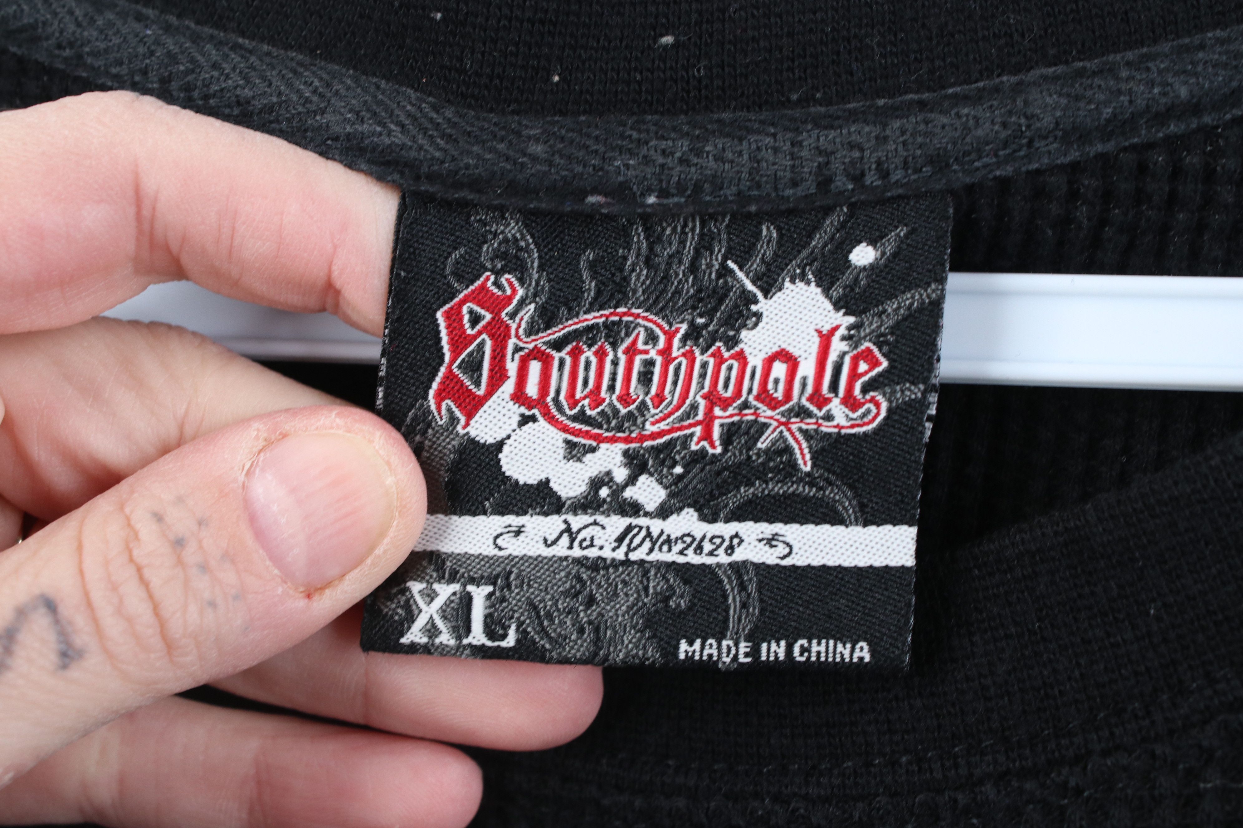 Southpole Vintage Southpole Wings Skull UFC MMA Thermal Knit T-Shirt Size US XL / EU 56 / 4 - 11 Thumbnail