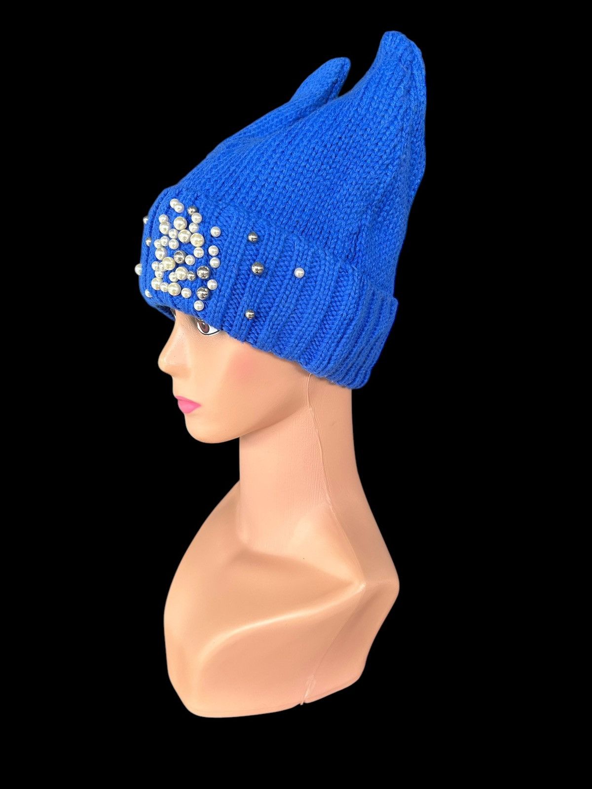 Japanese Brand × Kapital × Vintage Devil Horn Japanese Punk style knitt Beanie Hats Size ONE SIZE - 3 Thumbnail