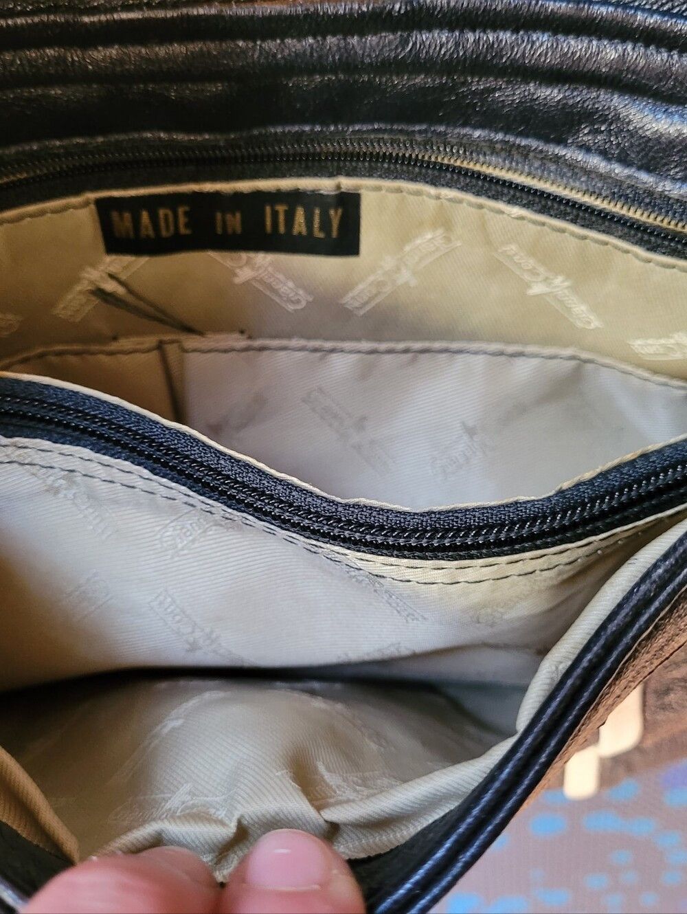 Other Gianni Conti Vintage Y2k black Leather Shoulder Bag Runes Size ONE SIZE - 8 Thumbnail