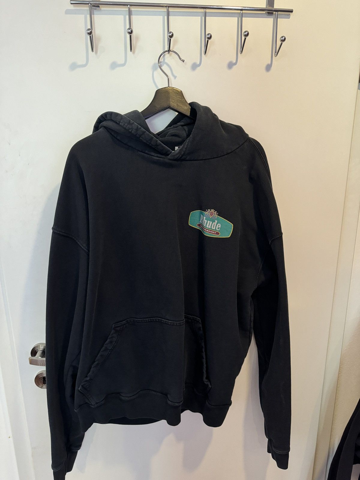 image of Rhude Motorsport Hoodie in Navy, Men's (Size XL)