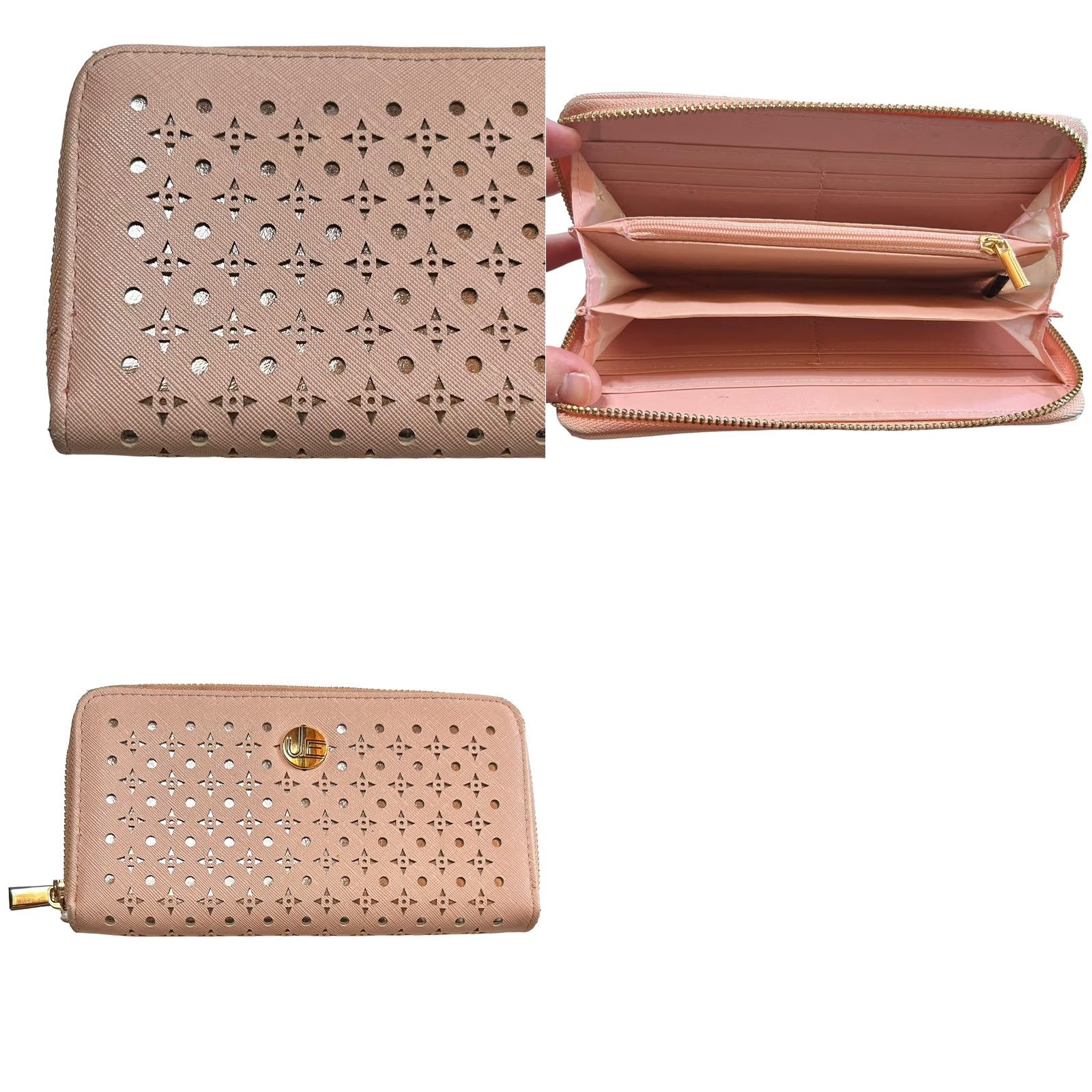 Vintage URBAN ENERGY Wallet Women Pink Credit Card Holder Read Zip-Around Geometric Logo Condensed Size ONE SIZE - 10 Thumbnail