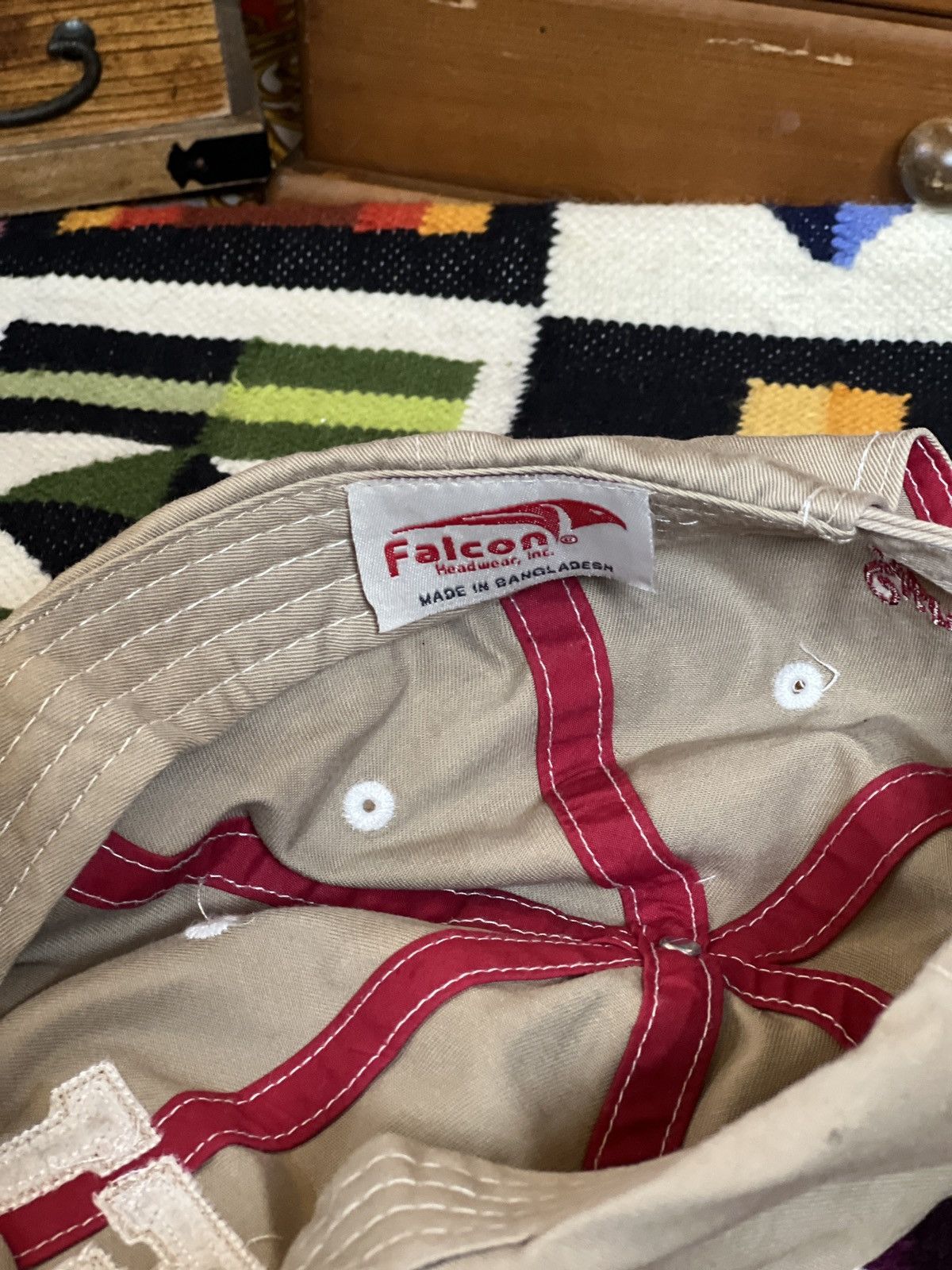 Falcone × Japanese Brand Falcon Brown Cap FL EMBROIDERED CAP Vintage Cap size 56-59cm Size ONE SIZE - 8 Thumbnail