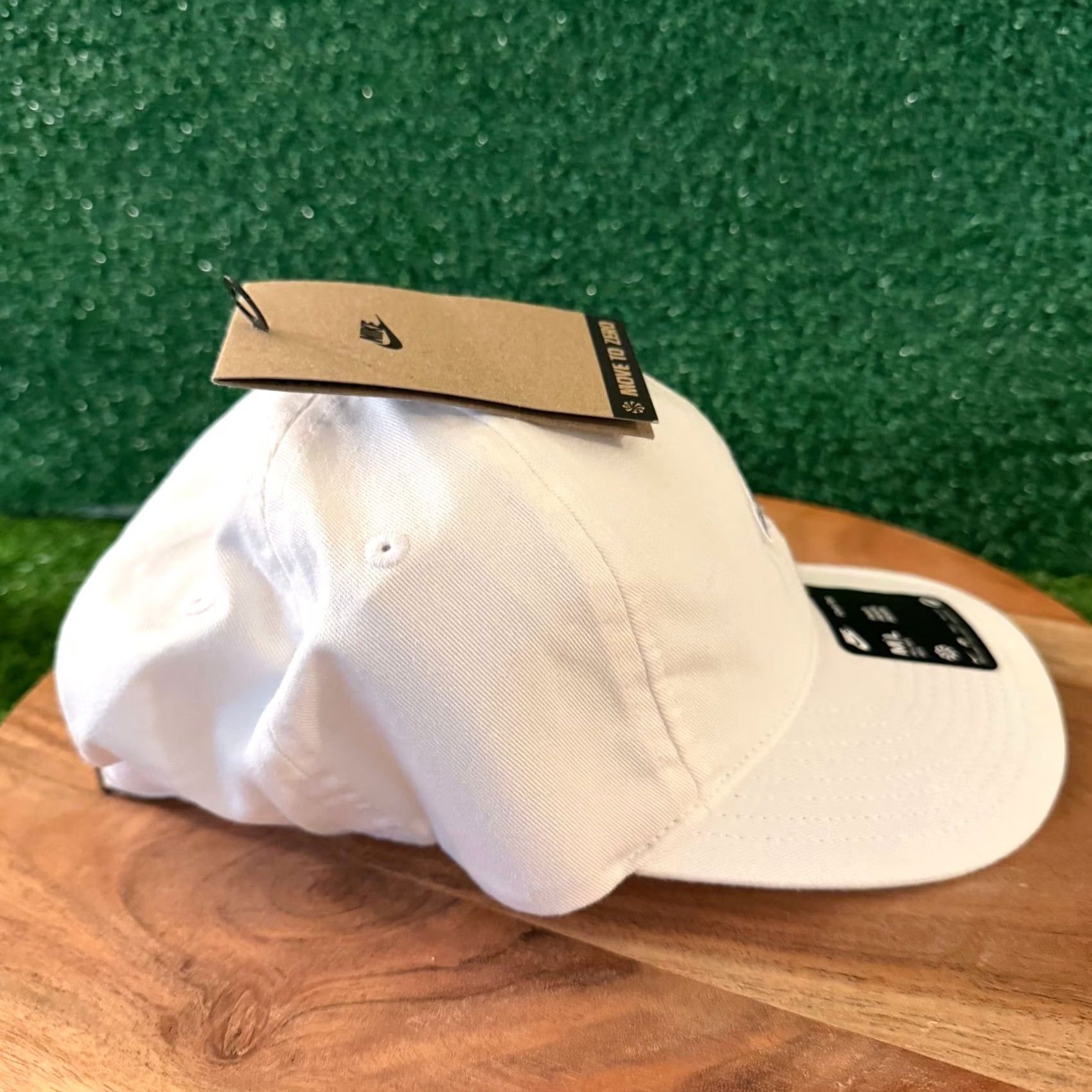 Nike Nike Club Cap Hat Mens Medium Large White Embroidered Sneaker Patch Adjustable Cap Baseball Cap Size ONE SIZE - 3 Thumbnail