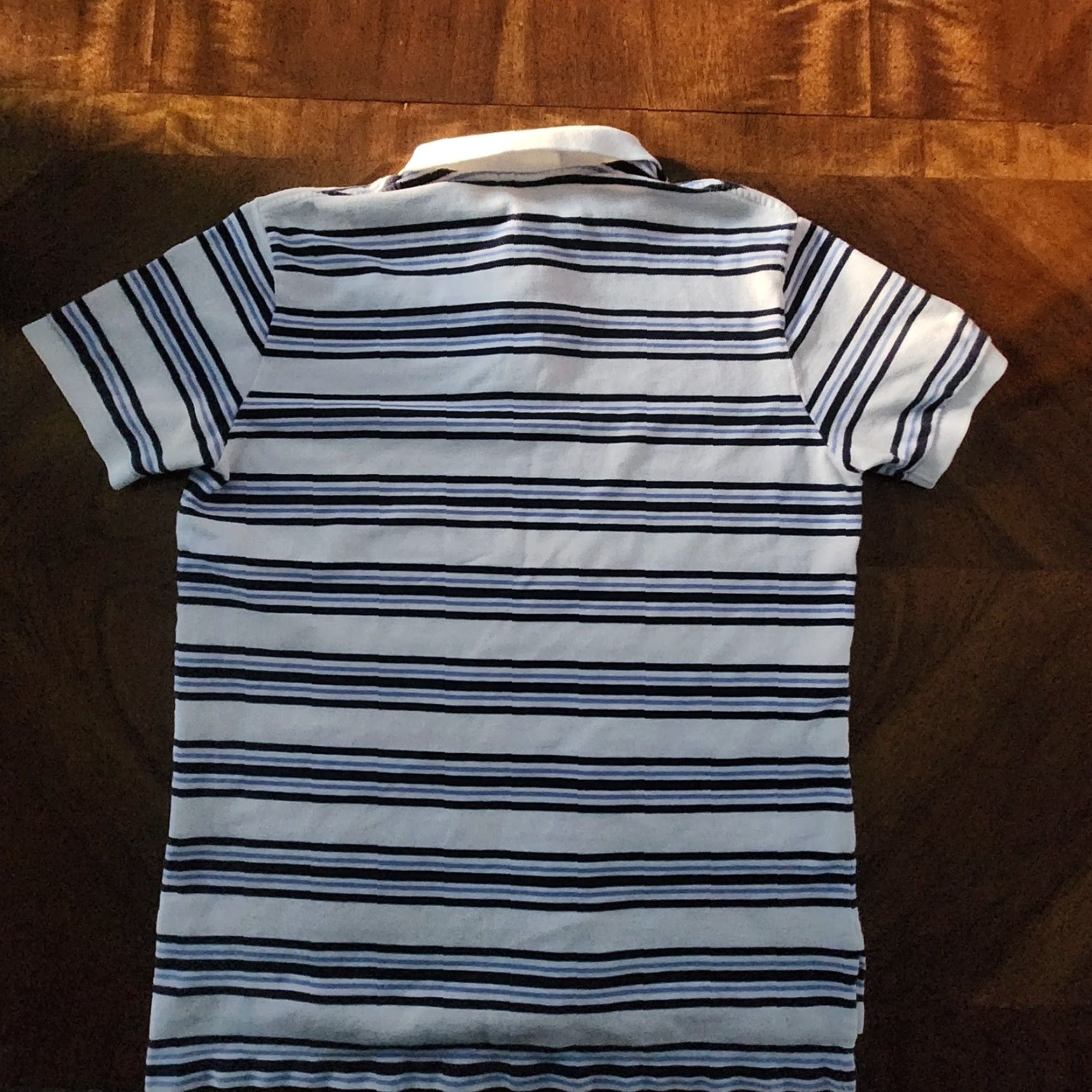 Polo Ralph Lauren Polo Ralph Lauren Polo Shirt Mens Large Blue Stripe Short Sleeve Cotton Golf Fit Logo Shirt Size US L / EU 52-54 / 3 - 2 Thumbnail