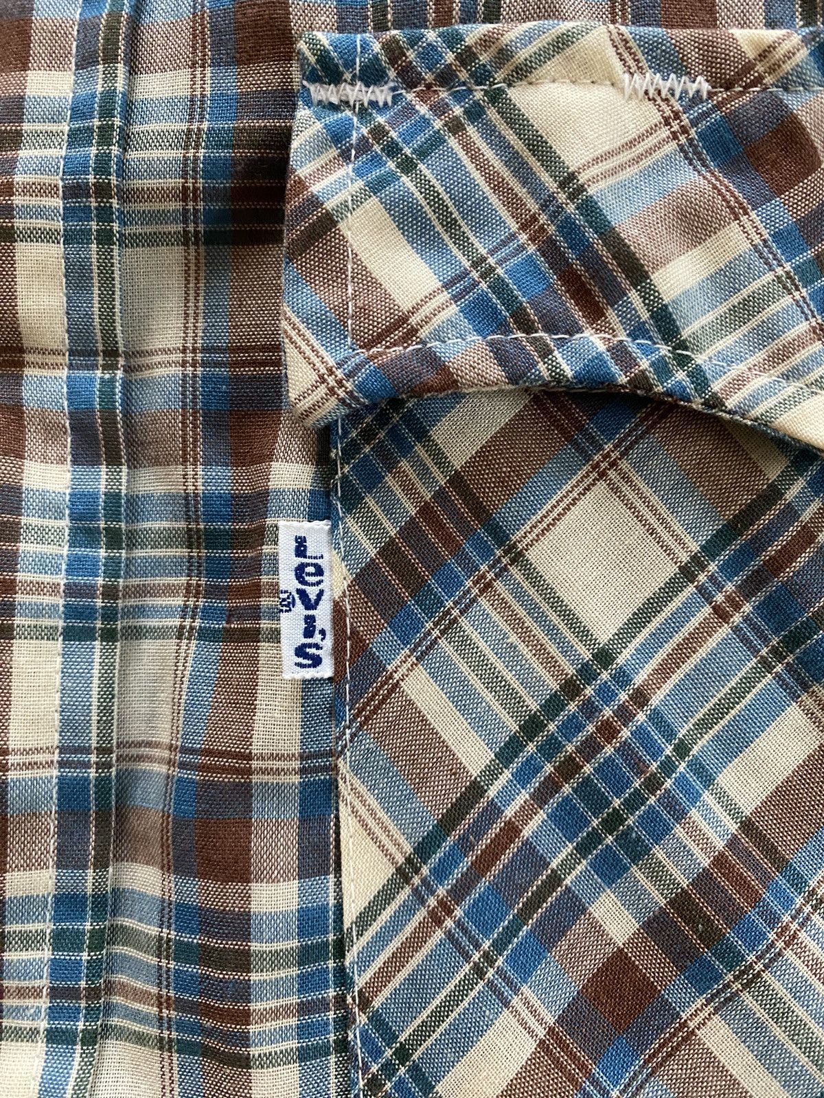 Levi's Vintage 70’s Levi’s White Tab Pearl Snap Plaid Button Up Size US S / EU 44-46 / 1 - 4 Thumbnail