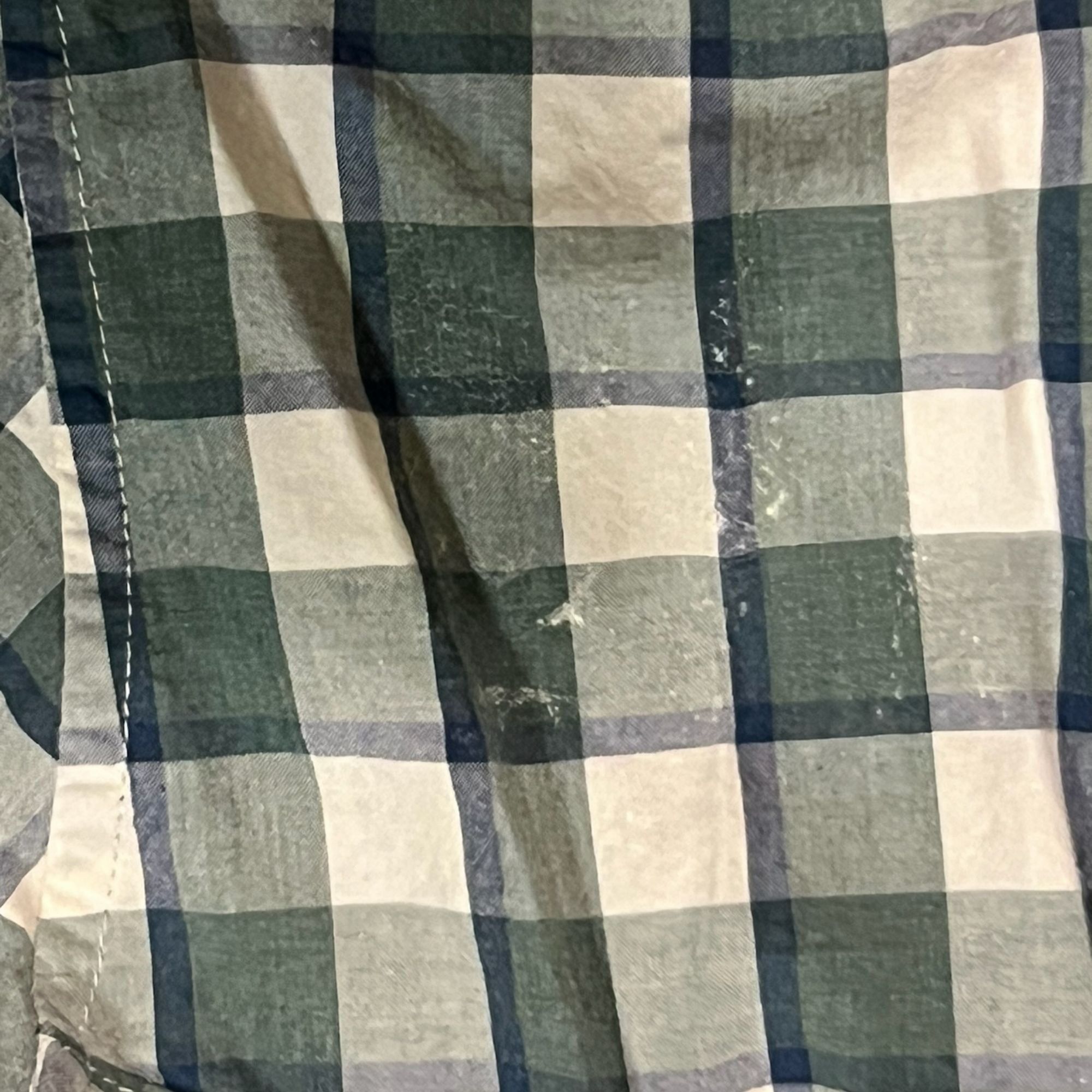 H&M Mens Green & White Plaid Short Sleeve Casual Shirt Regular F Size US M / EU 48-50 / 2 - 5 Thumbnail