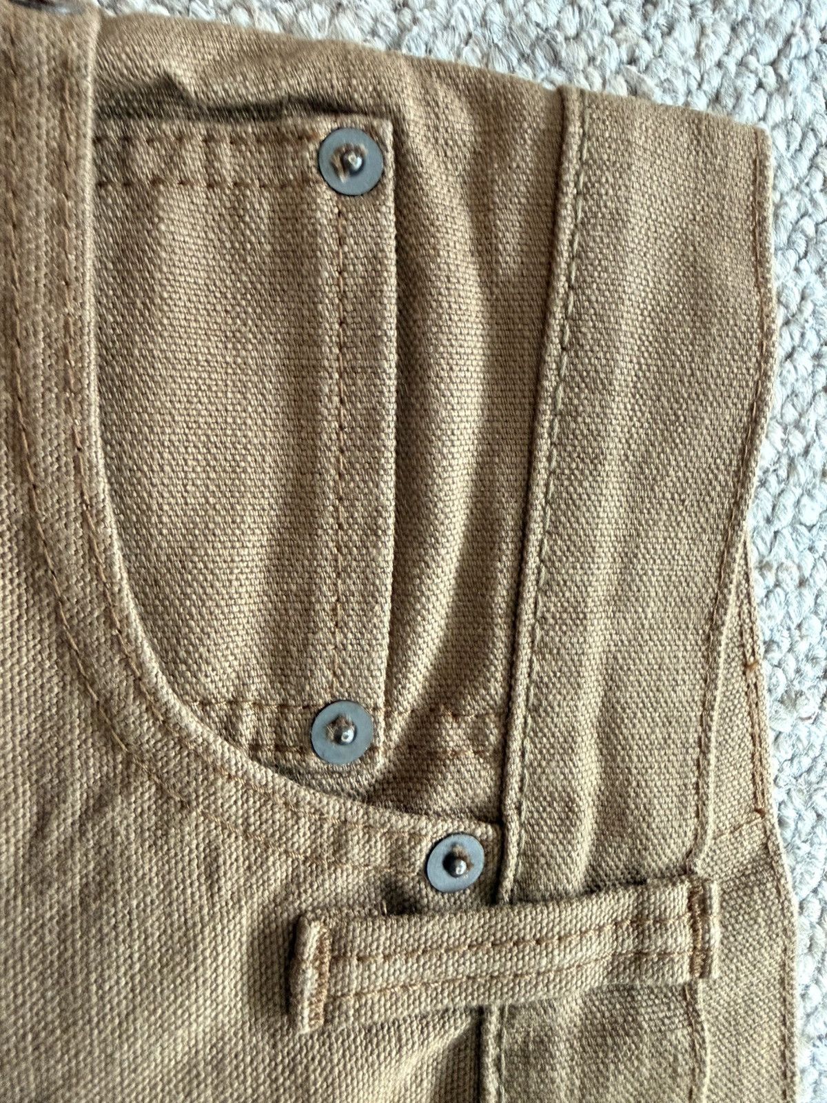 Japan Blue 1175 13.5oz Duck Canvas Pants Relaxed Tapered Fit Size US 33 - 3 Thumbnail