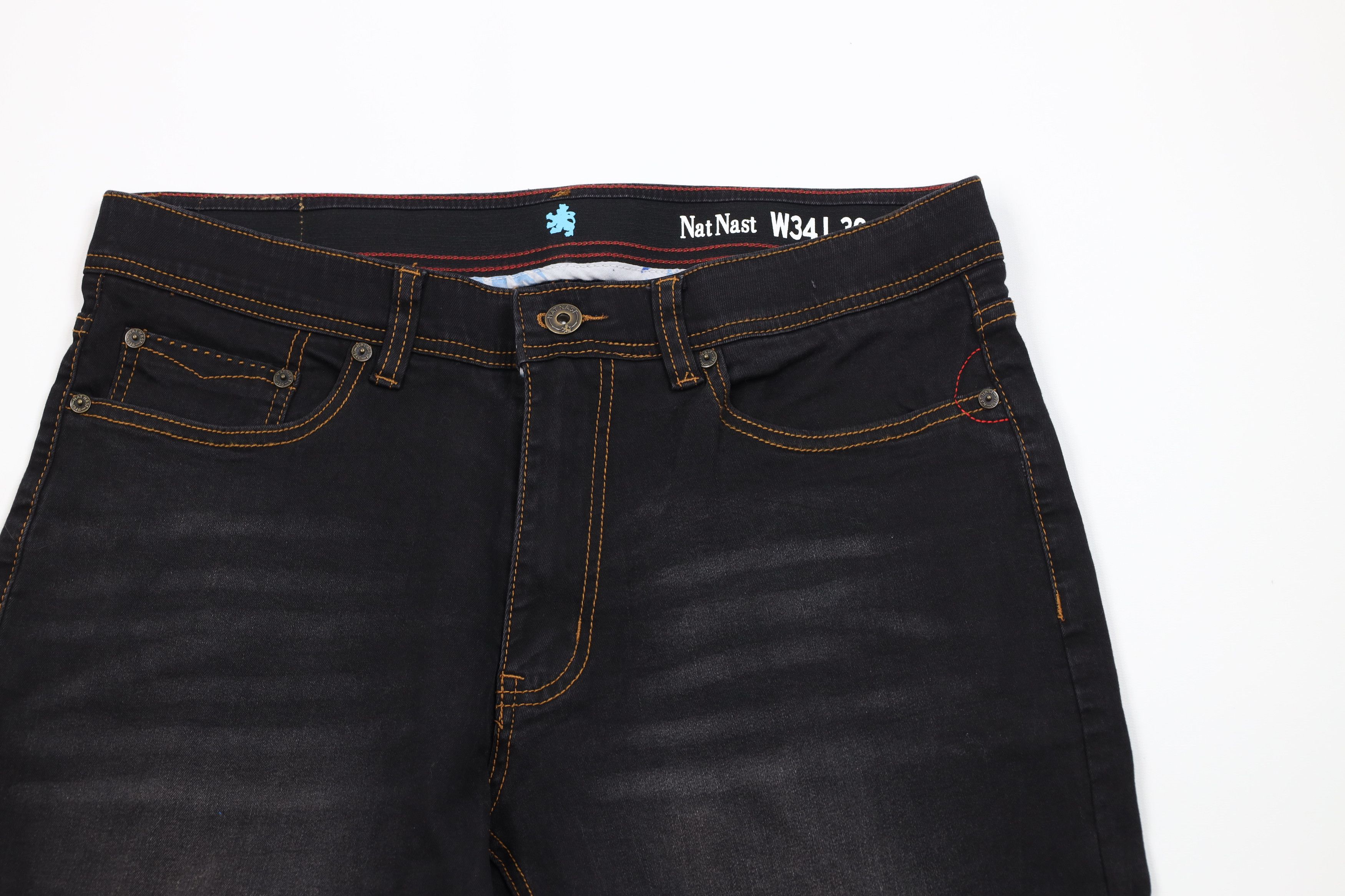 Nat Nast Nat Nast Luxury Originals Stretch Straight Leg Denim Jeans Size US 34 / EU 50 - 2 Thumbnail