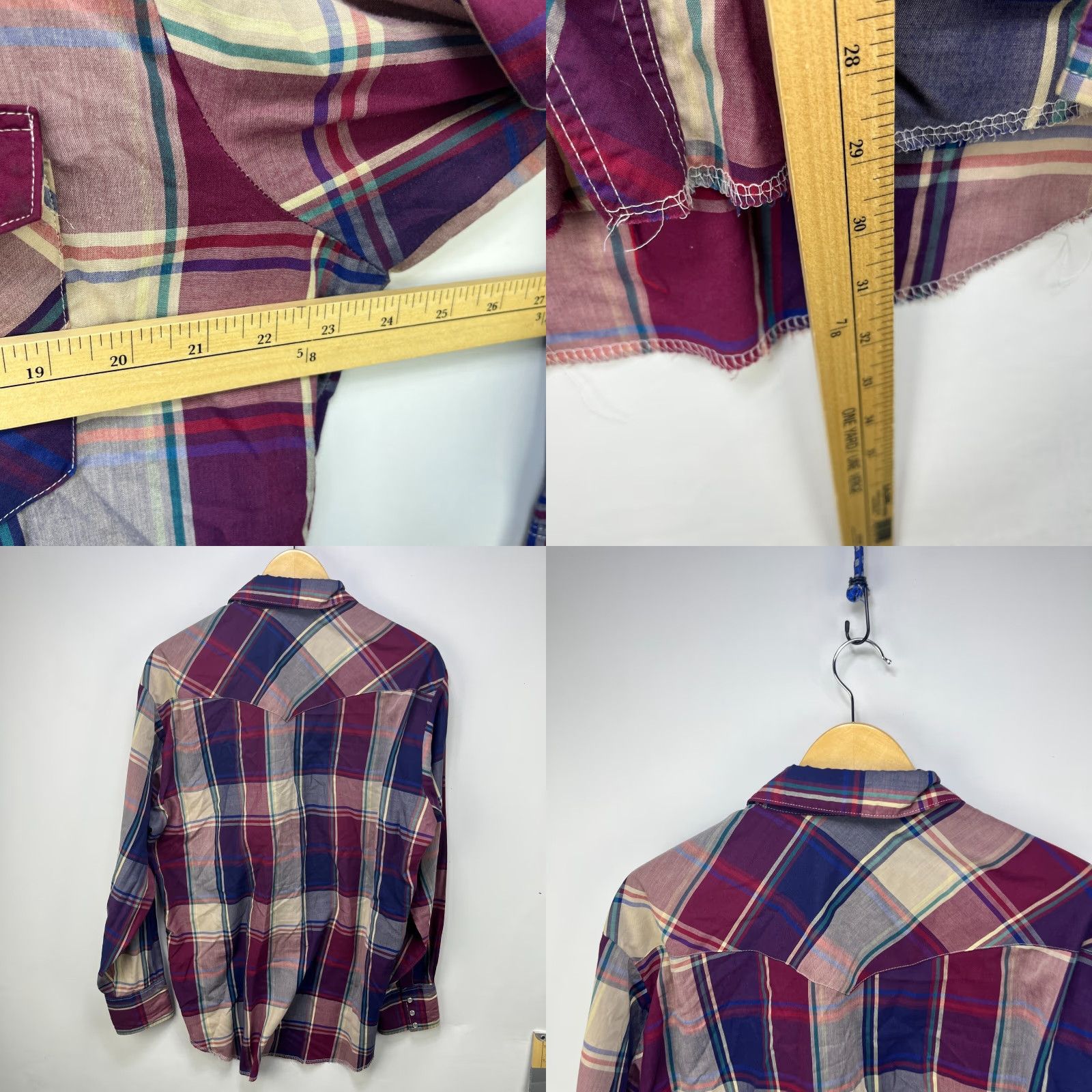 Wrangler VINTAGE Wrangler Western Snap Button Long Sleeve Shirt Large Mens Red 90s Wrangler Shirt Mens Vintage Red Long Sleeve Shirt Size US L / EU 52-54 / 3 - 8 Thumbnail