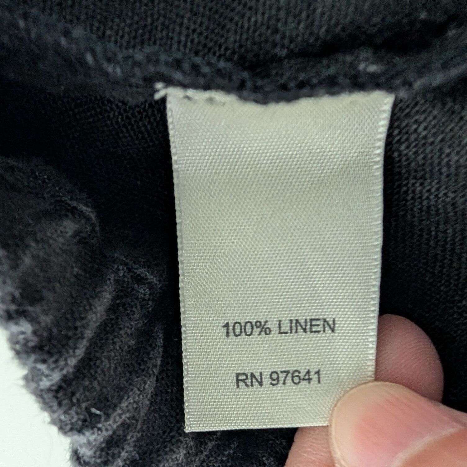 Designer J Jill Linen Pull On Pants Womens Size Large Black Elastic Size 32" / US 10 / IT 46 - 6 Thumbnail