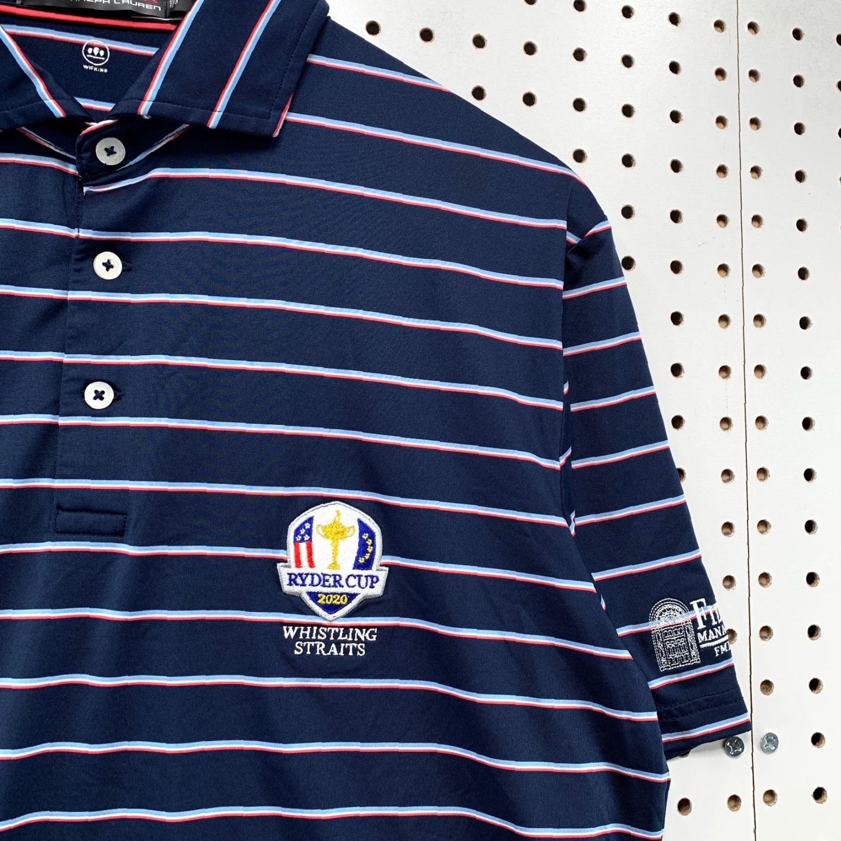 RLX Ralph Lauren RLX Ralph Lauren Polo Shirt Mens Medium Blue Striped 2020 Ryder Cup Whistling Size US M / EU 48-50 / 2 - 4 Thumbnail