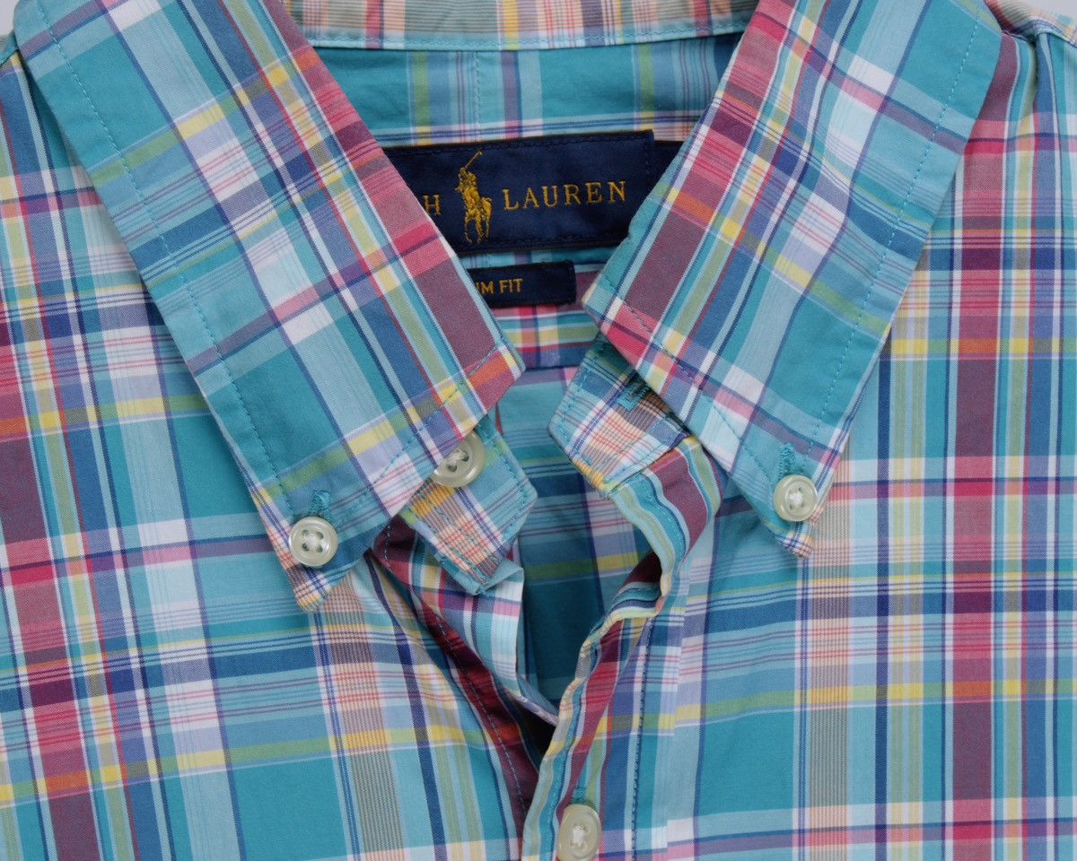 Polo Ralph Lauren × Ralph Lauren RALPH LAUREN Multicolor Plaid Button Long Sleeve Slim Shirt Size US M / EU 48-50 / 2 - 5 Thumbnail