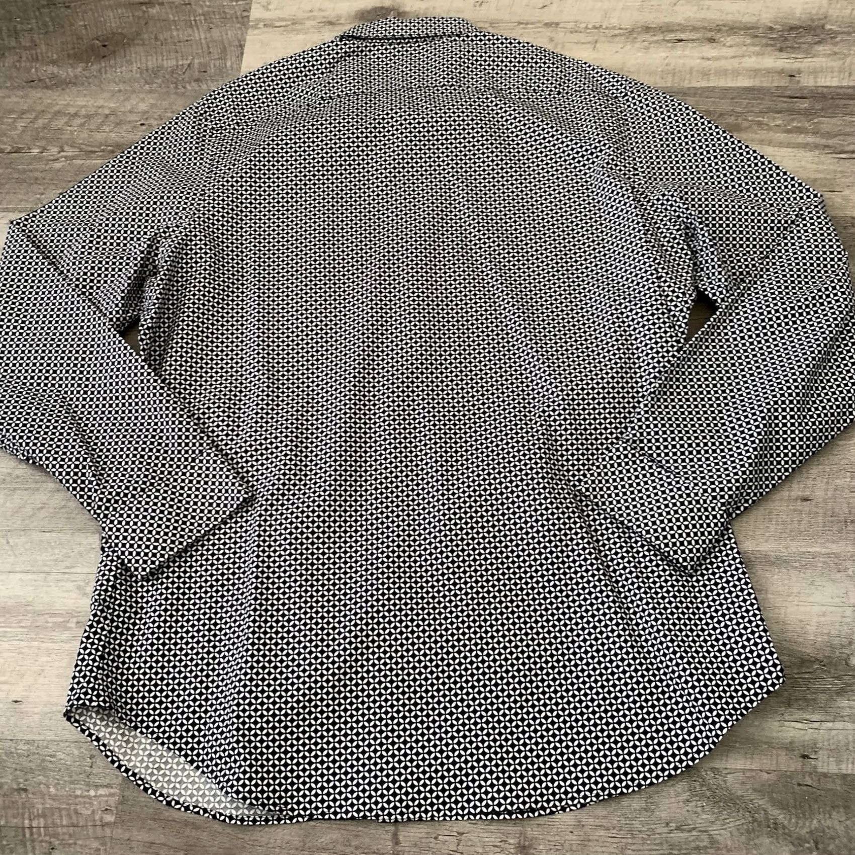 Banana Republic Banana Republic Shirt Mens XL Non Iron Slim Fit Long Sleeve Button Up Geometric Size US XL / EU 56 / 4 - 5 Thumbnail