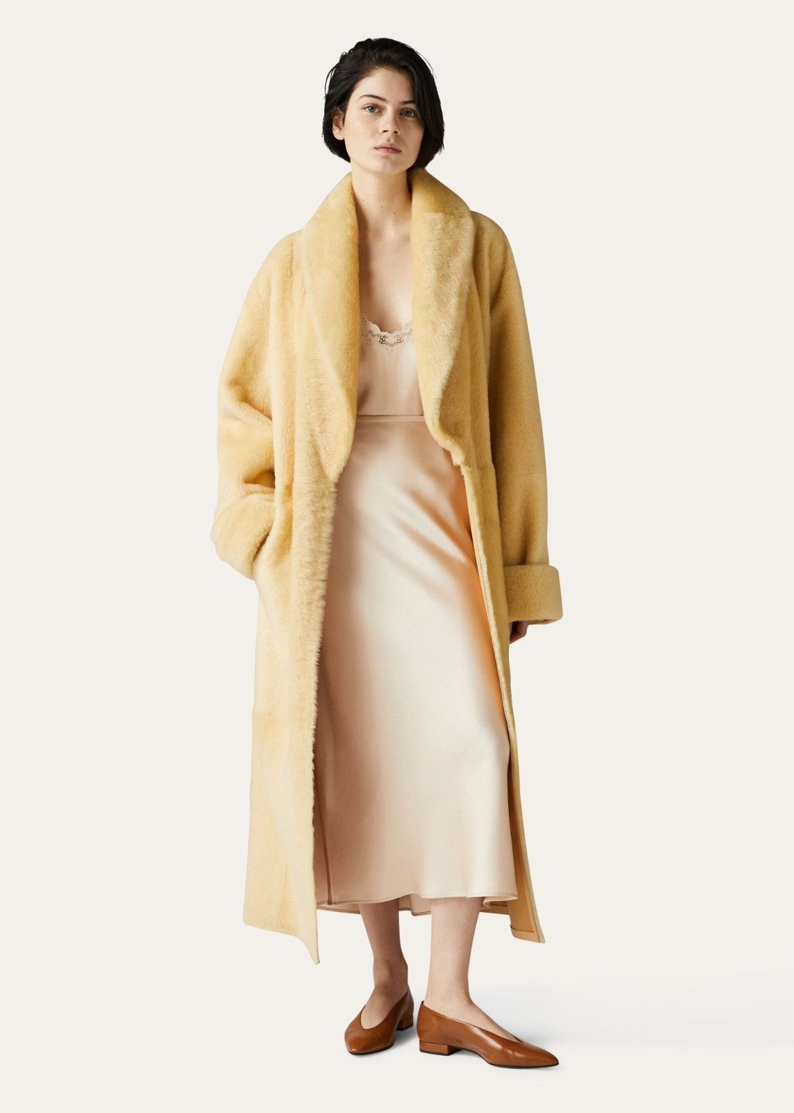 Loro Piana o1srvl11e0824 Simona Silk Skirt in Ivory Size 28" / US 6 / IT 42 - 5 Thumbnail
