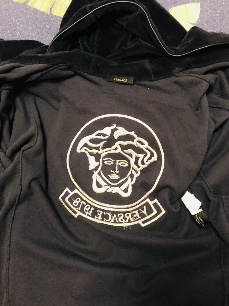 Versace Versace Velvet embroidered hooded jacket Size US L / EU 52-54 / 3 - 5 Thumbnail