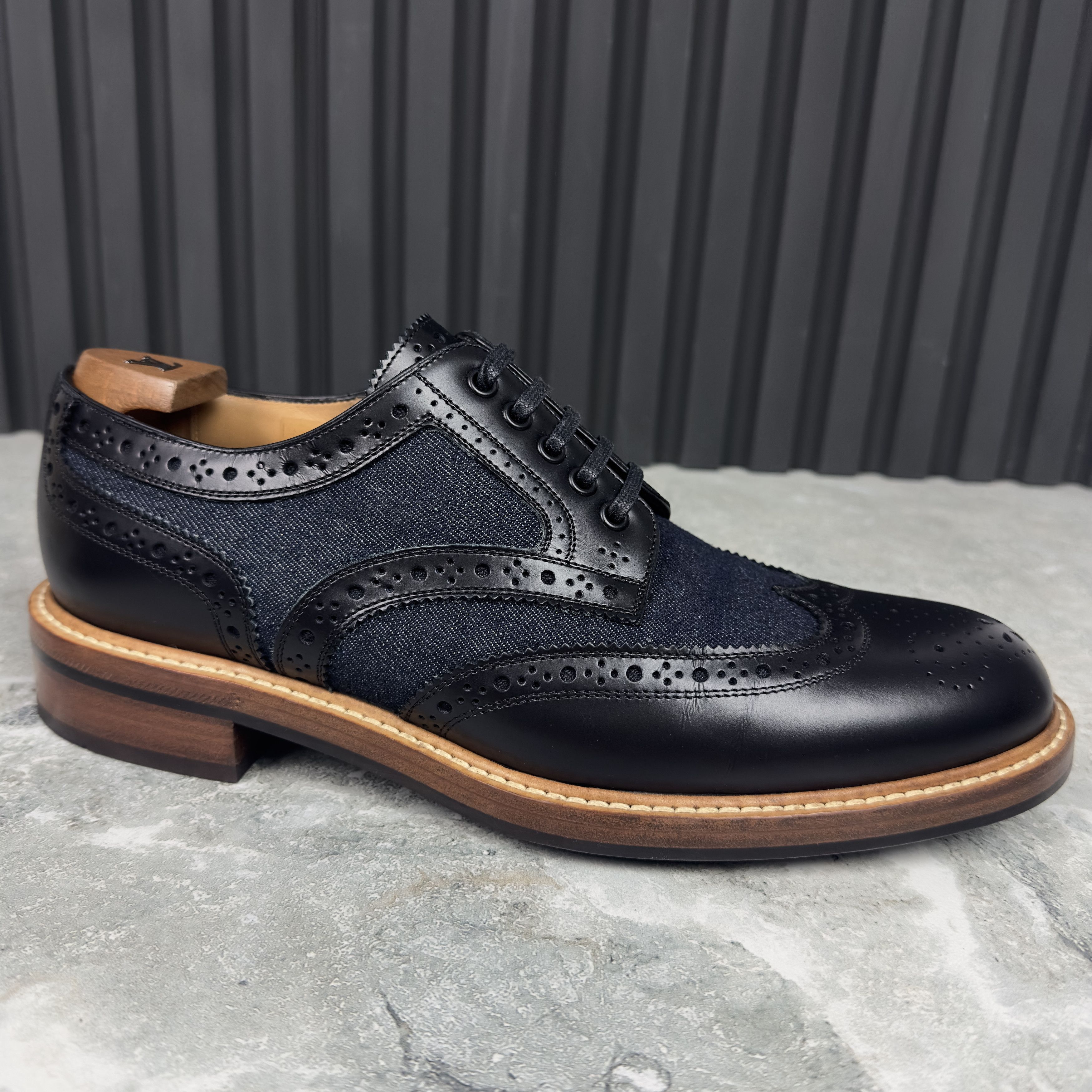 Louis Vuitton Louis Vuitton Voltaire Wingtip Derby Denim Leather Size US 9 / EU 42 - 10 Thumbnail