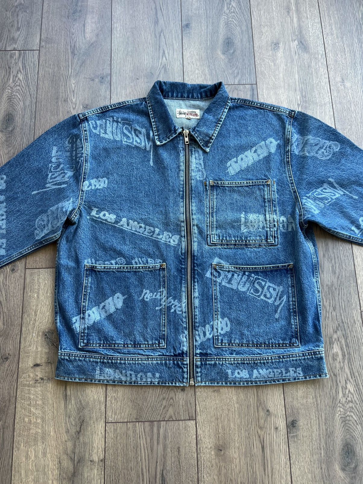 Stussy Stussy x Lance Mountain Denim Work Jacket XL Size US XL / EU 56 / 4 - 4 Thumbnail