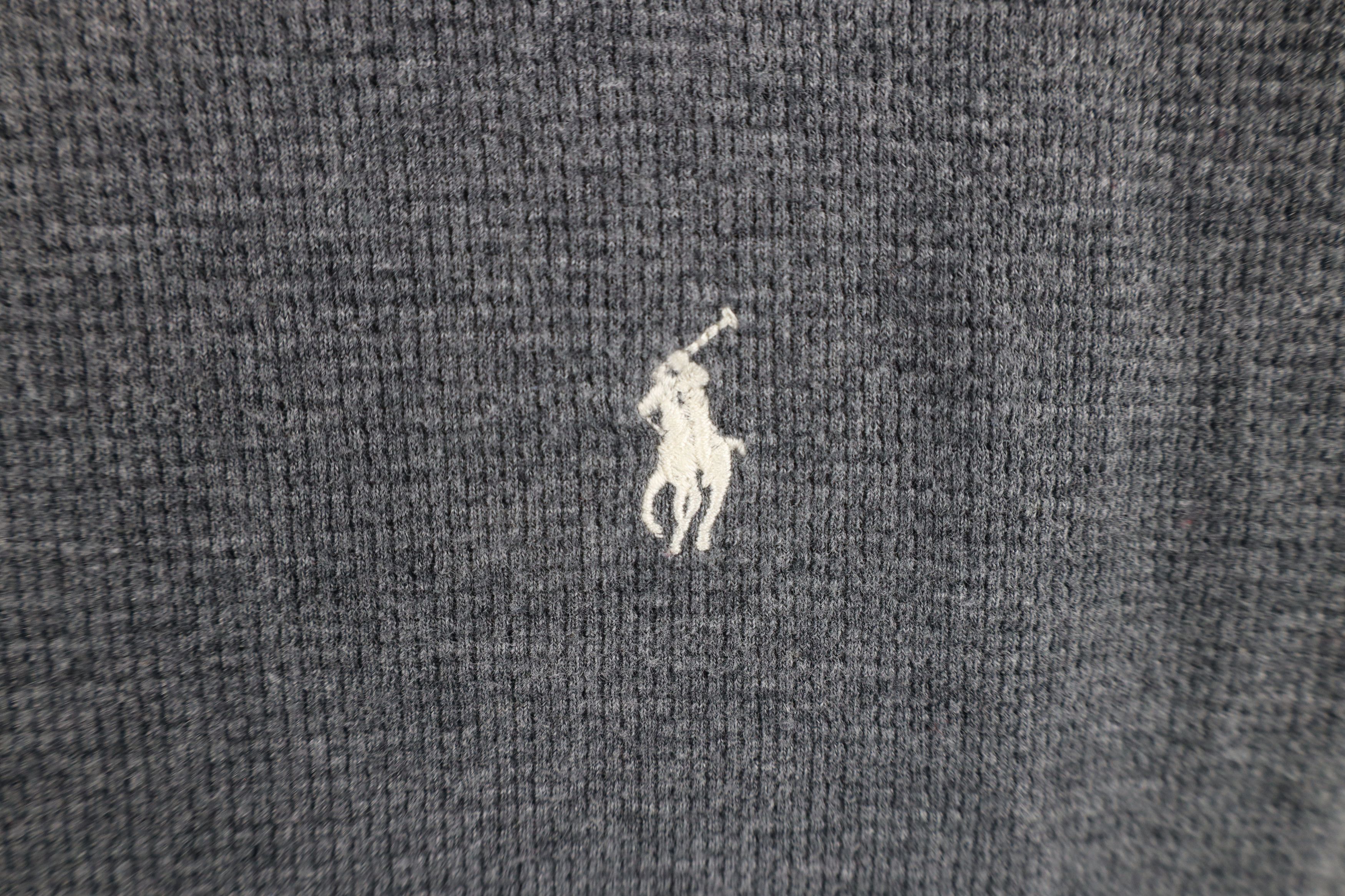 Ralph Lauren Vintage Ralph Lauren Waffle Knit Long Sleeve T-Shirt Gray Size US XXL / EU 58 / 5 - 4 Thumbnail