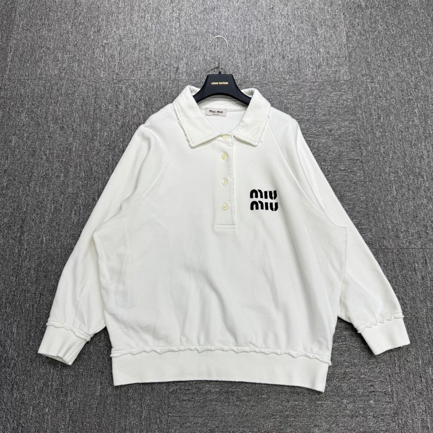 miumiu embroidered vintage sweatshirt