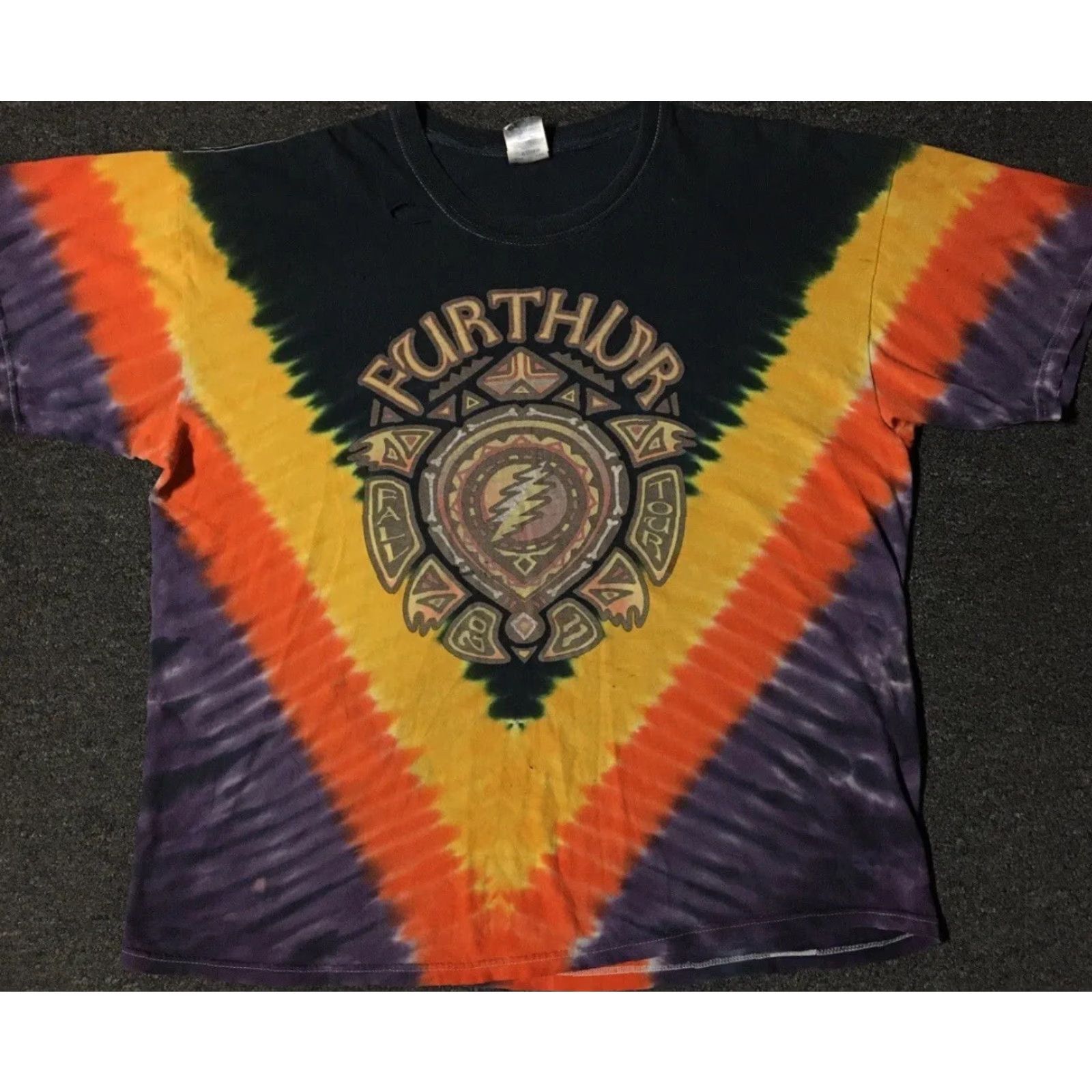 Vintage VINTAGE Grateful Dead Shirt L Purple Tie Dye 60s 70s 80s Hippie Rock Graphic Tee Mens Concert Woodstock Further Tour 2011 Faded Distress Shirts Size US L / EU 52-54 / 3 - 2 Thumbnail