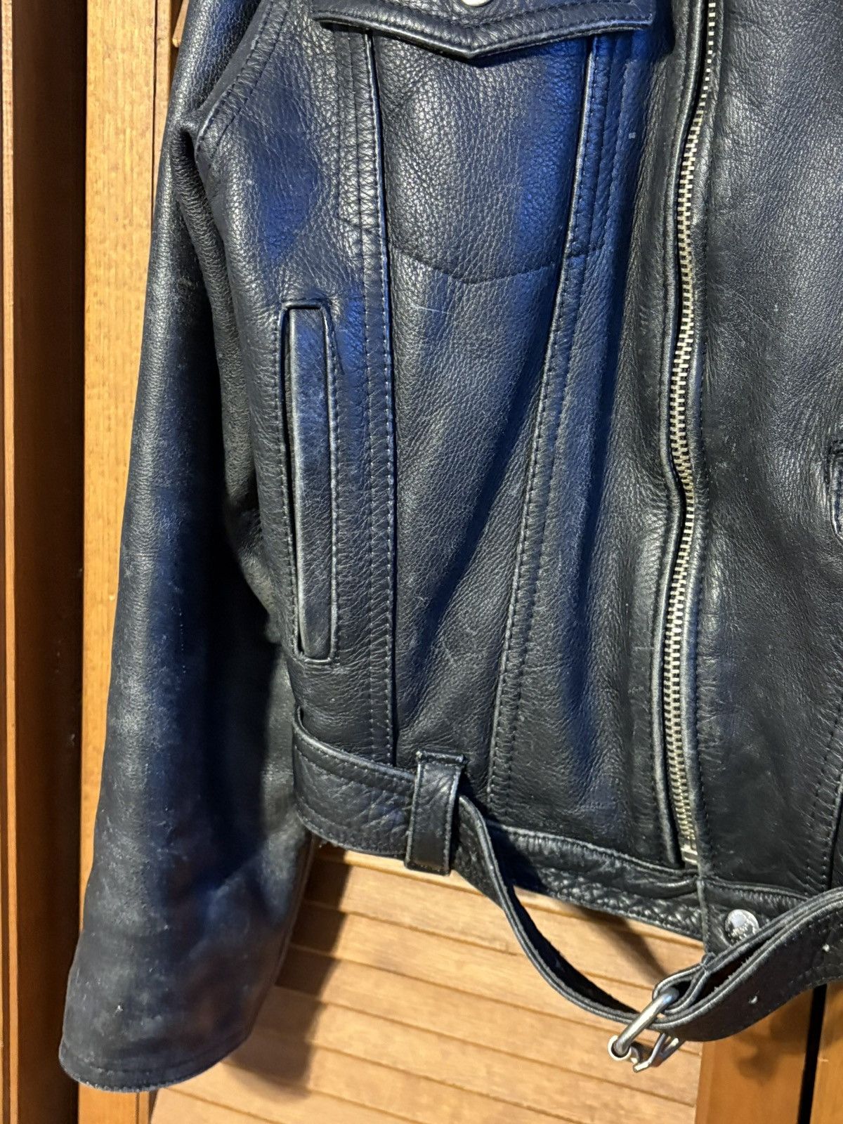 Guess Vintage Guess Marciano Genuine Leather Moto Jacket Medium Size US M / EU 48-50 / 2 - 5 Thumbnail