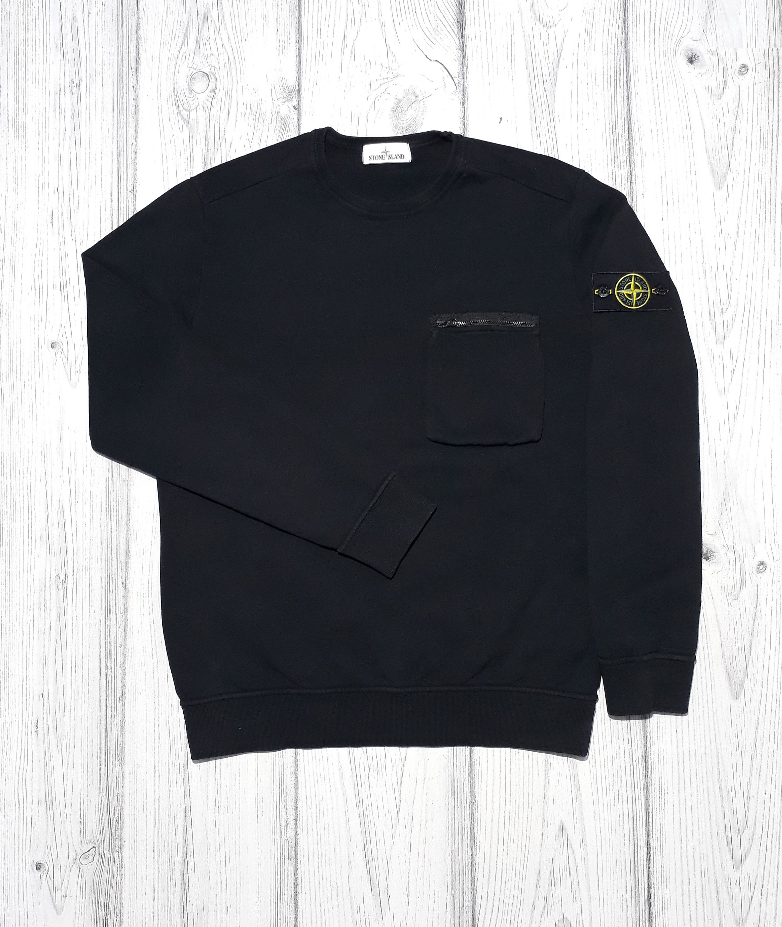 image of Stone Island Zip Pocket Sweatshirt Size Xl, Men's