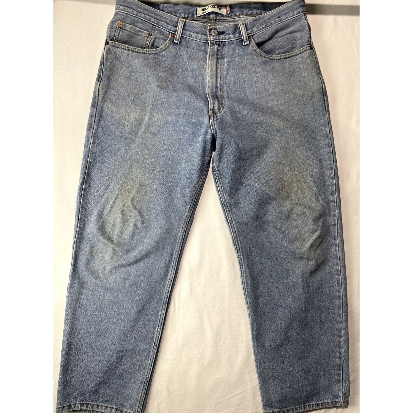Levi's Levi's 550 Jeans Mens 38x30 Relaxed Fit Blue Denim Medium Wash Zip Fly Denim Pants Mens Regular Straight Leg? Size US 38 / EU 54 - 2 Thumbnail