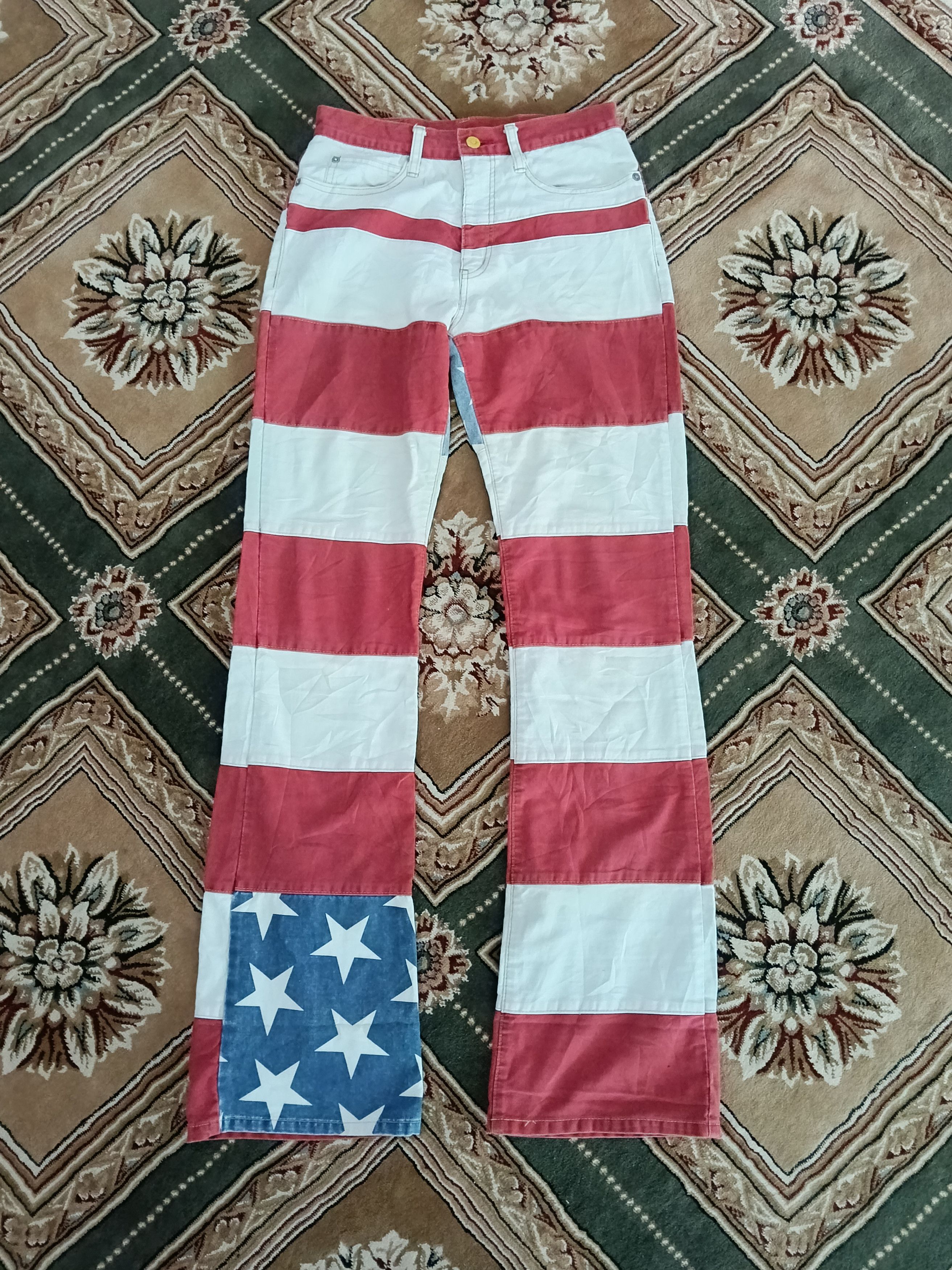 HYSTERIC GLAMOUR AMERICAN FLAG KINKY HAGI PANTS