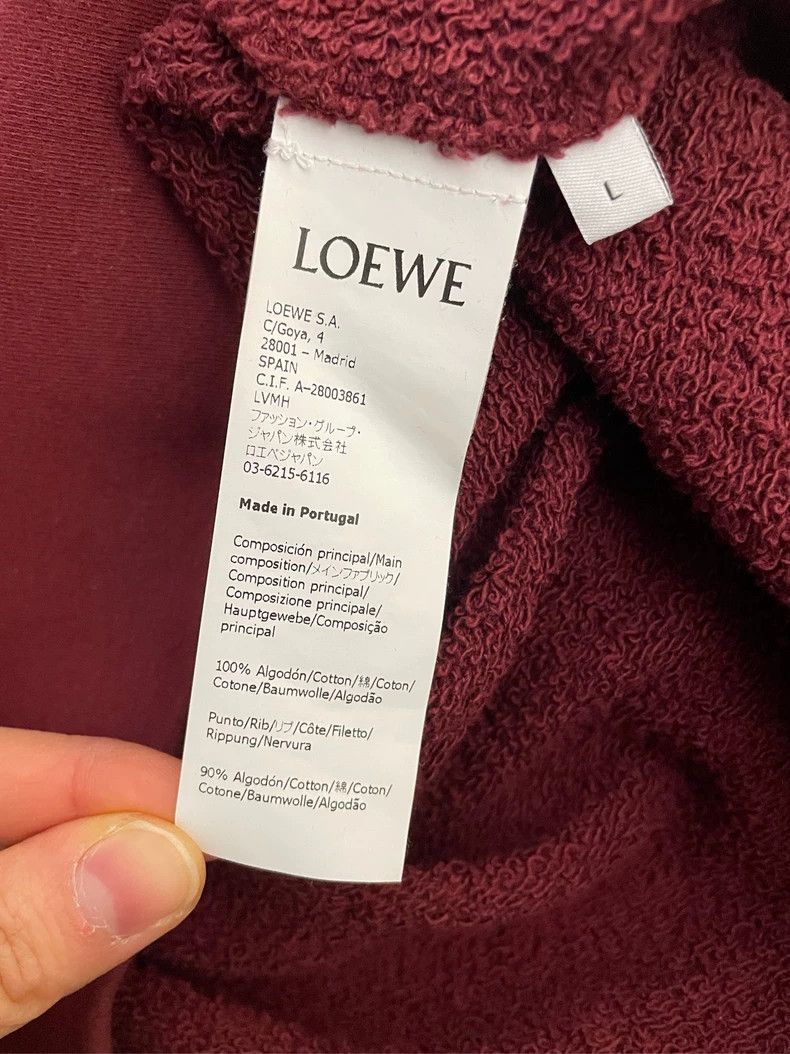 Loewe LOEWE Red embroidered logo hoodie sweater Size L / US 10 / IT 46 - 6 Thumbnail